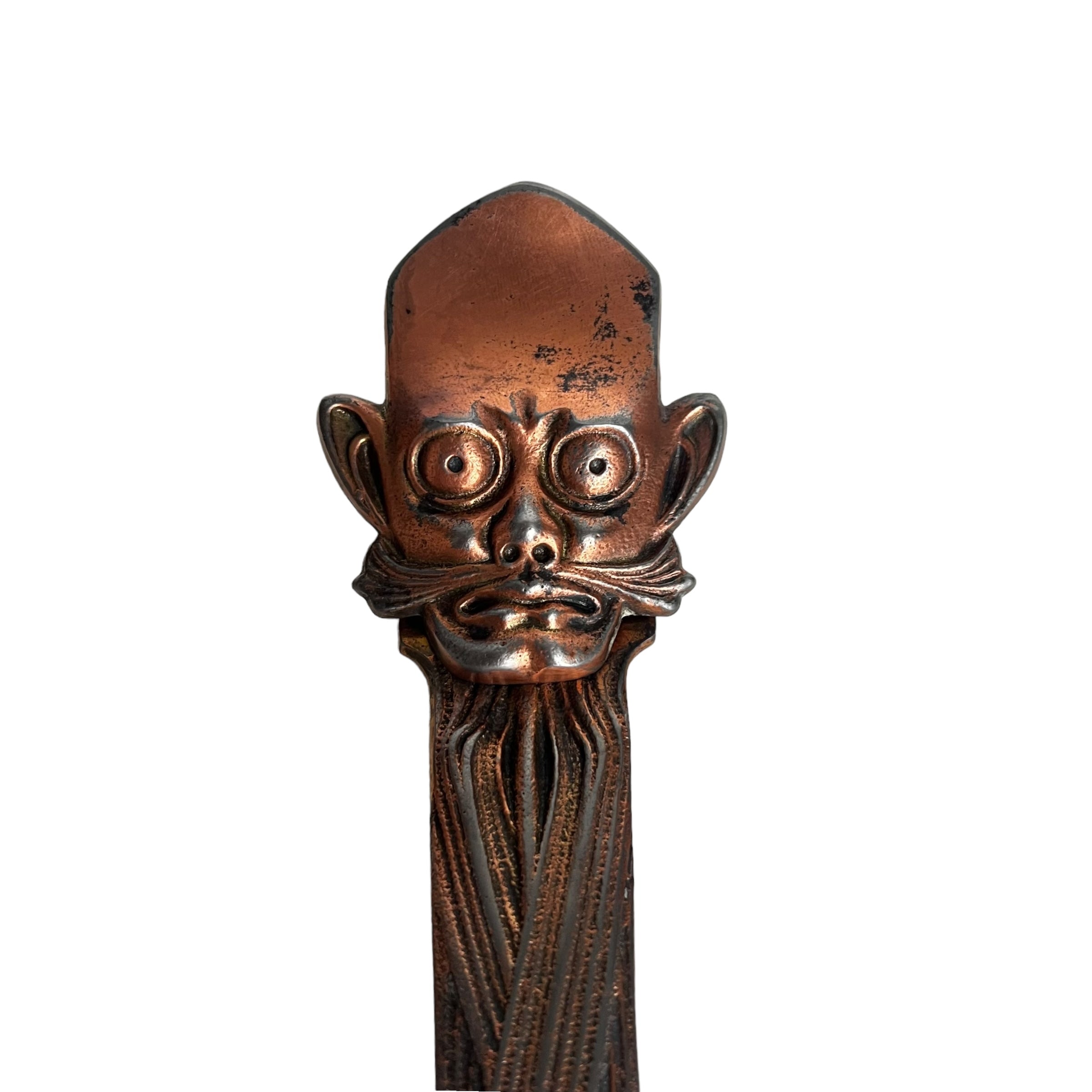 Vintage
tabletop
Table Top
Sculpture
sculptural
Letter opener
Judd Manufacturing Co
iron
imp
Home
devil
clip
Brass
office
desk accessories
face