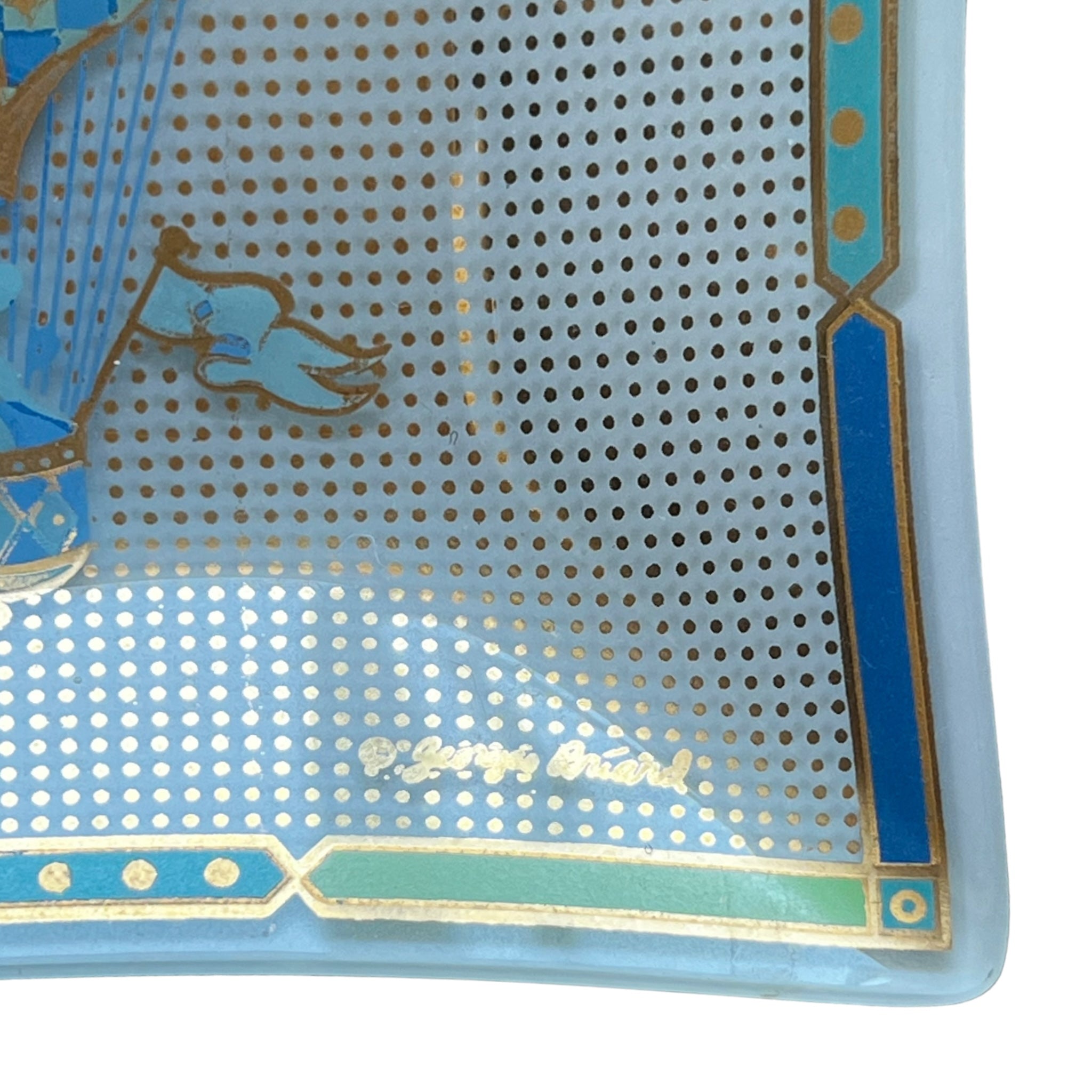 whimsical
tray
tabletop
Table Top
platter
mid century modern
Mid century
metallic
hot air balloon
Gold
Glass
Georges Briard
blue and white
1950s
decorative
decorative bowl
decorative tray