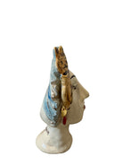 Testine By Dominico Pinto, Dominico Pinto, Ceramic, Contemporary, Grottagile Ceramic, Apulian, Woman, Sculpture, Head Sculpture, Table top, Teste Di Moro Interpretation, Sicilian Folklore,