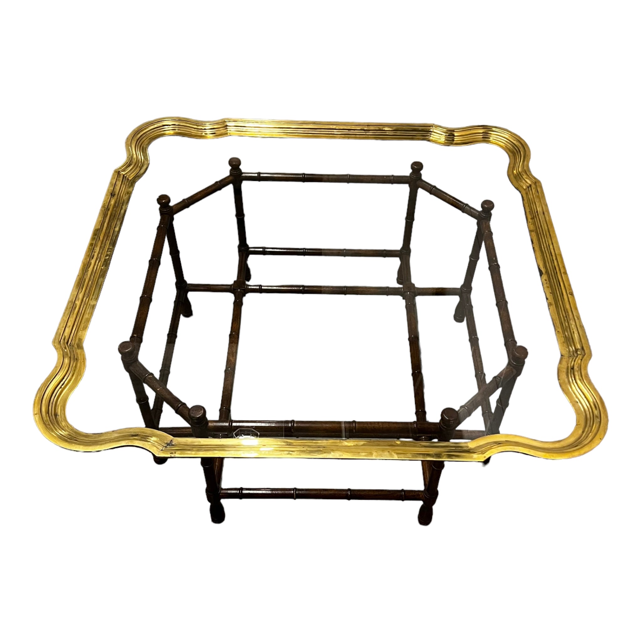 table
scalloped
metal
Home
glass
faux bois
Coffee table
brass
bamboo
baker furniture
1970s
octagonal