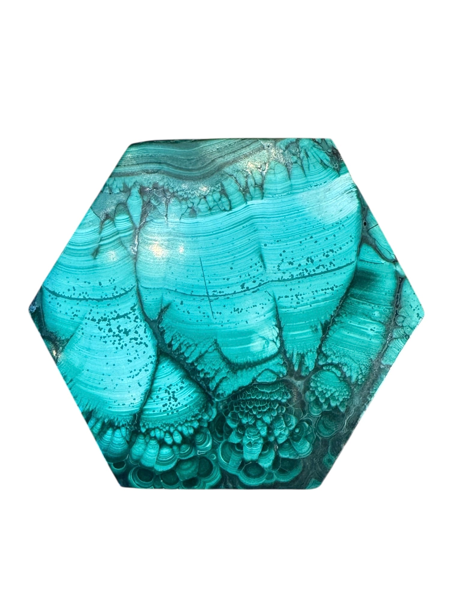Malachite
Box
Hexagonal
Copper
Stone
Vintage
Decorative
Design
Green
Unique
Geometric
Striated
ByCloudia
Malachite box
Hexagonal box
Copper trim
Design object
Stone box
Unique design
Decorative box
Vintage box
Geometric box