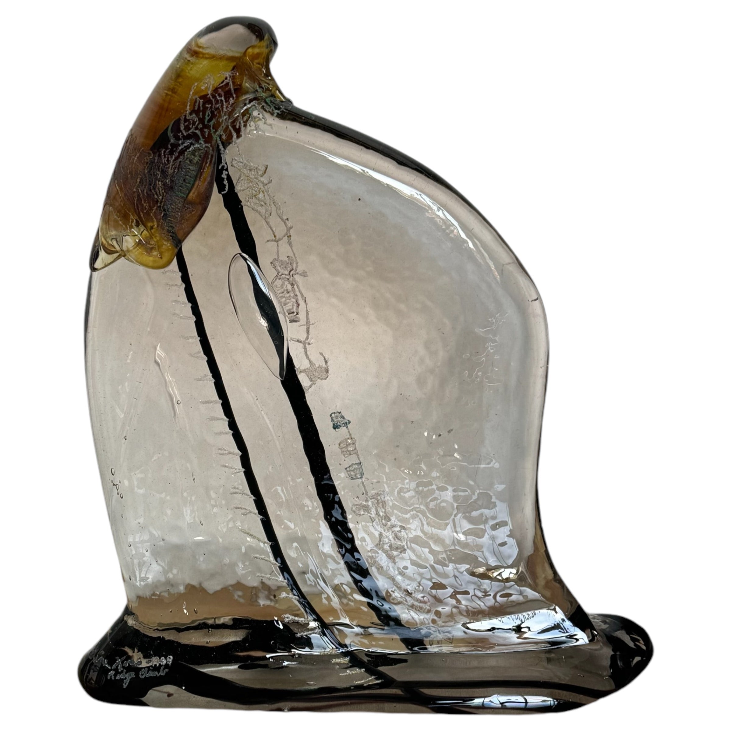 Sculpture
sculptural
organic
New Orleans
Louisiana
hand formed
Glass
Gene Koss
etched
Art
1990s
b.1947
"Ridge Climb" by Gene Koss
"Ridge Climb" scuplture
Gene Koss glass sculpture
organic glass sculpture
Incised with signature and date
American glass art
glass sculpture