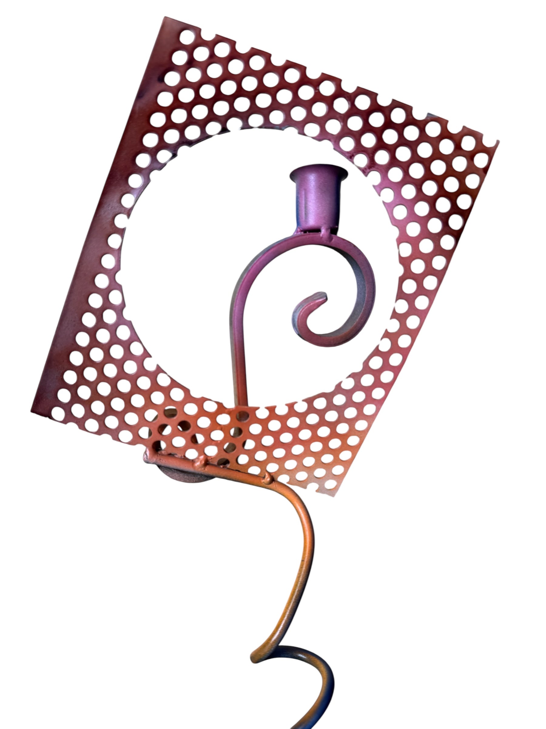 Luis Colmenares (American/New Orleans, b. 1959), Two Steel Three Light Candlestick Sculptures, 1998, Candlesticks, Steel, multicolored, New Orleans, Sculptures, Powder Coated