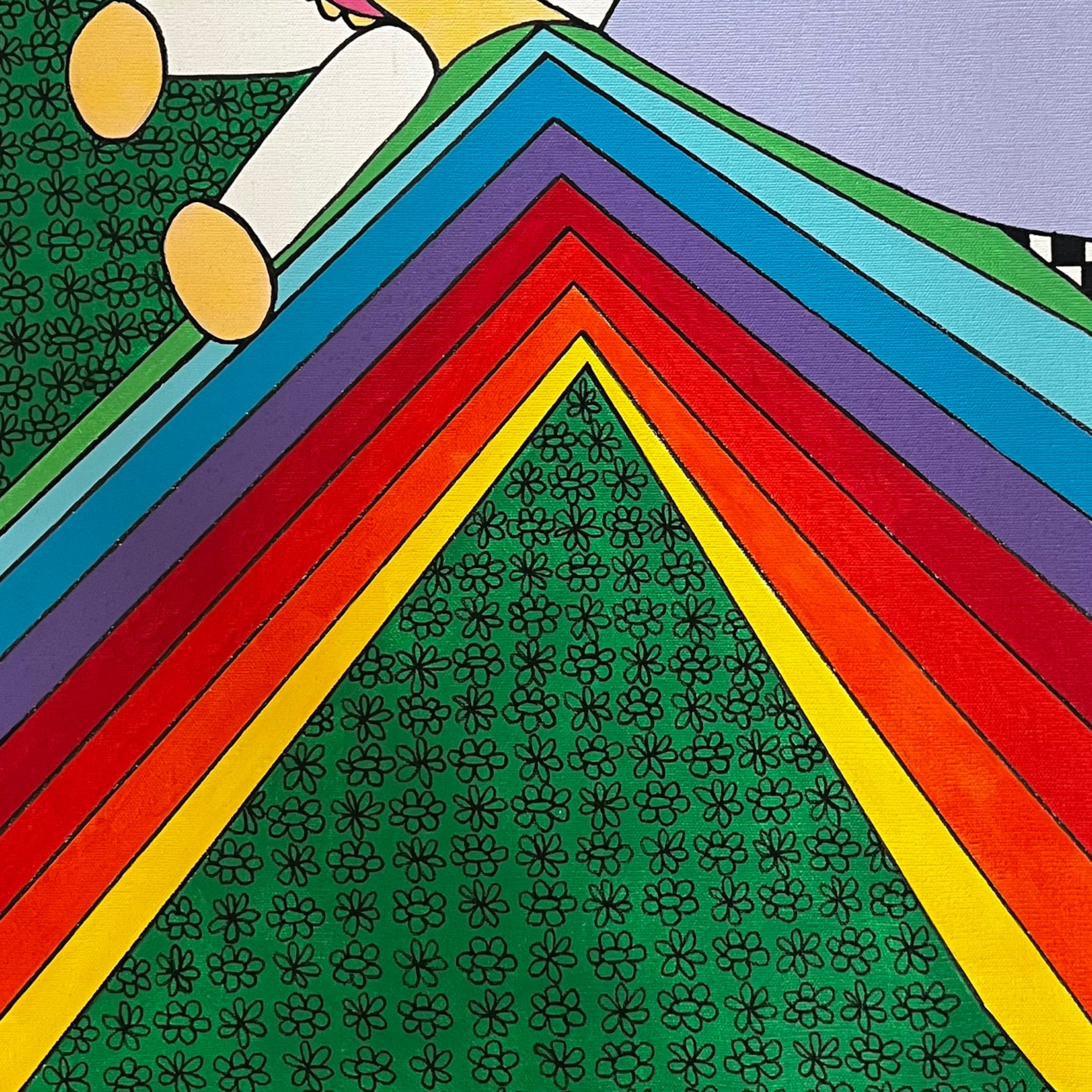 wall art
vibrant
psychedelic
painting
mid century
Lynn French Hansen
home
geometric
colorful
color
Art for All
art
80s
70s
rainbow