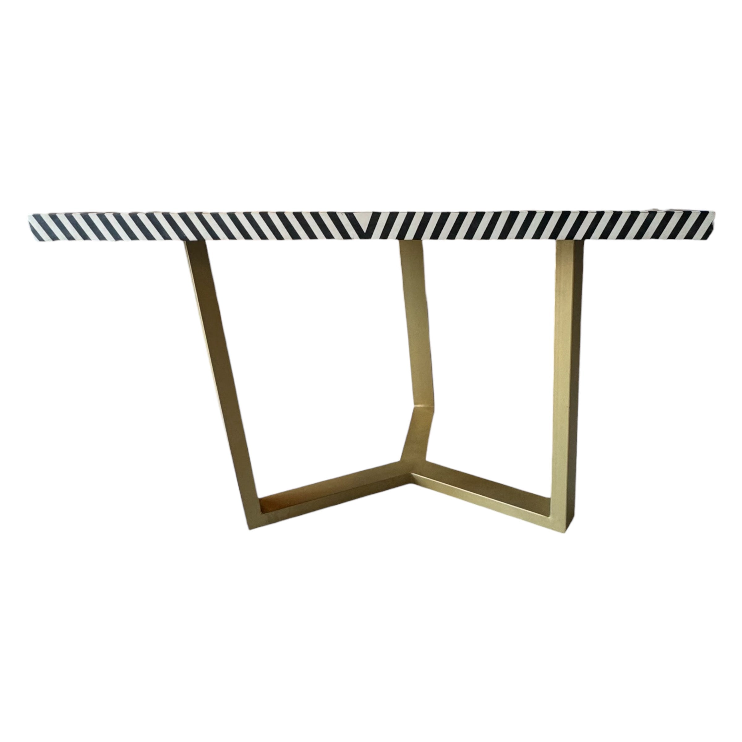 work table
tables
Table
stripes
striped
modern
kitchen table
Inlaid
Home
geometric
Dining table
black and white
2000s
large table
Kitchen
dining room
Brass