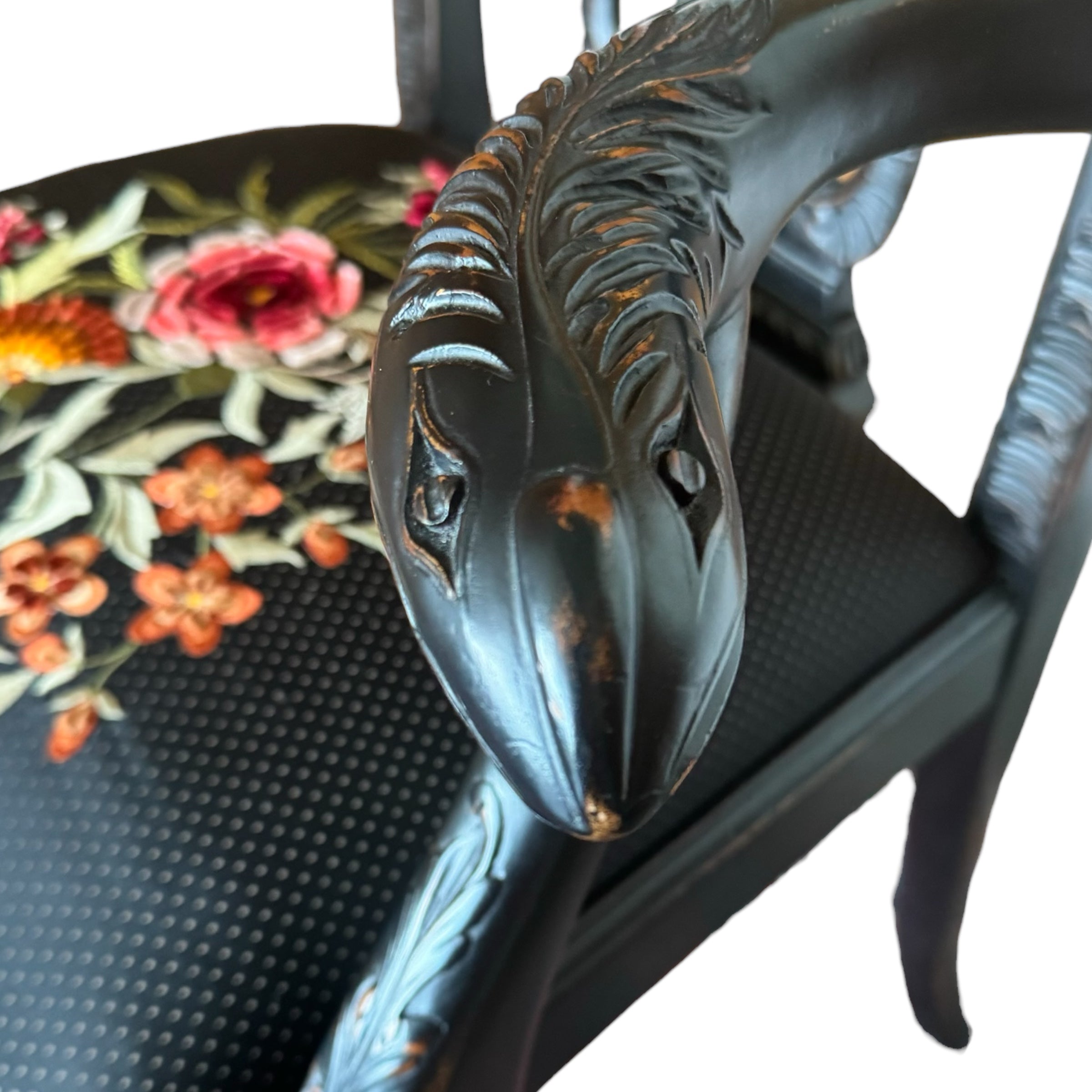 wood
Snakes
serpent
Floral
ebony wood
claw feet
Chippendale
chairs
carved
arm chairs
accent chair
20th Century
George III Chippendale Style Ebonized Armchair
Chippendale Style Ebonized Armchair
Ebonized Armchair
needlepoint flower design
vintage chairs
vintage chairs austin
carved crest
cabriole legs
velvet