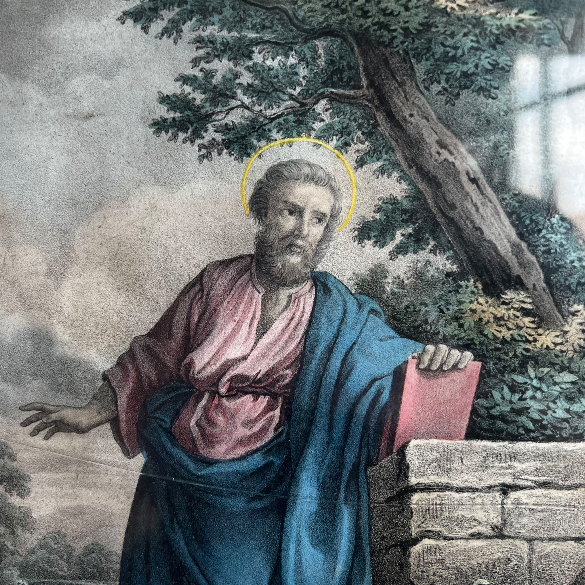 wall art
tin
saint matthew
retablo
religious
Mexico
Mexican
Home
folk art
Art
antique
19th century
art under 1000