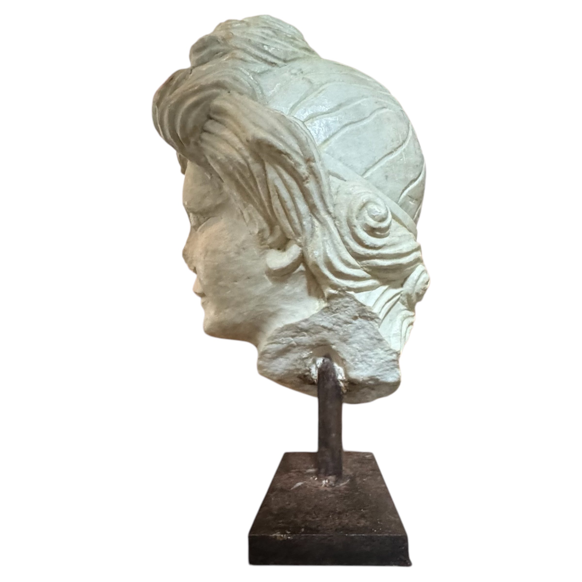stand
Sculpture
sculptural
roman
portraiture
Neoclassical
marble
iron stand
iron
face
classical
carved
bust
antiquity
An Enigma in Marble: A Roman-Style Bust
A Roman-Style Bust
Marble Roman-Style Bust
face sculpture
marble bust
Roman portraiture