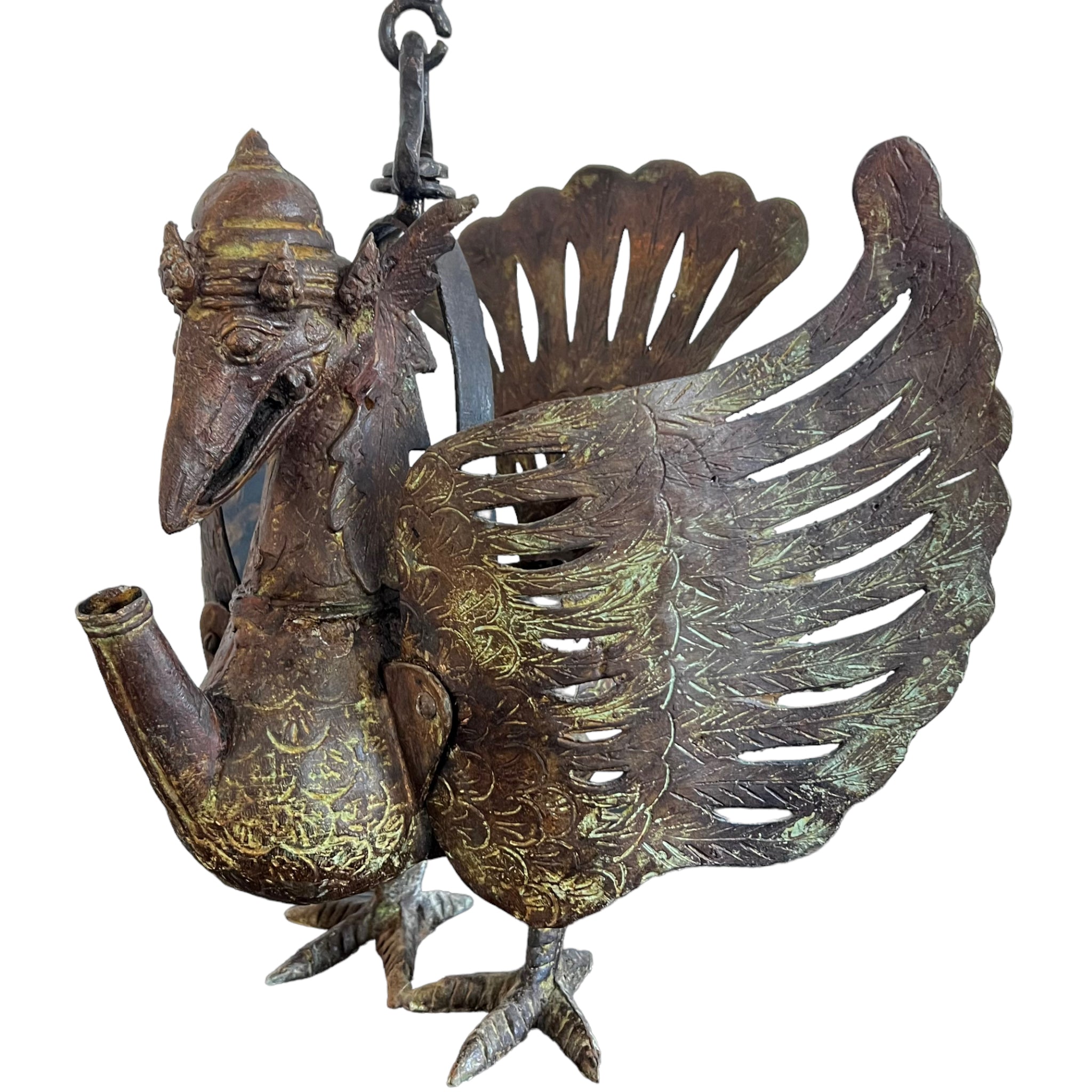 wings
Spooky
Sculpture
Plumes
Lamp
India
Home
decorative
Decor
Bronze
Brass
birds
bird
Art
peacock
hanging lamp
feathers
folk art
antique