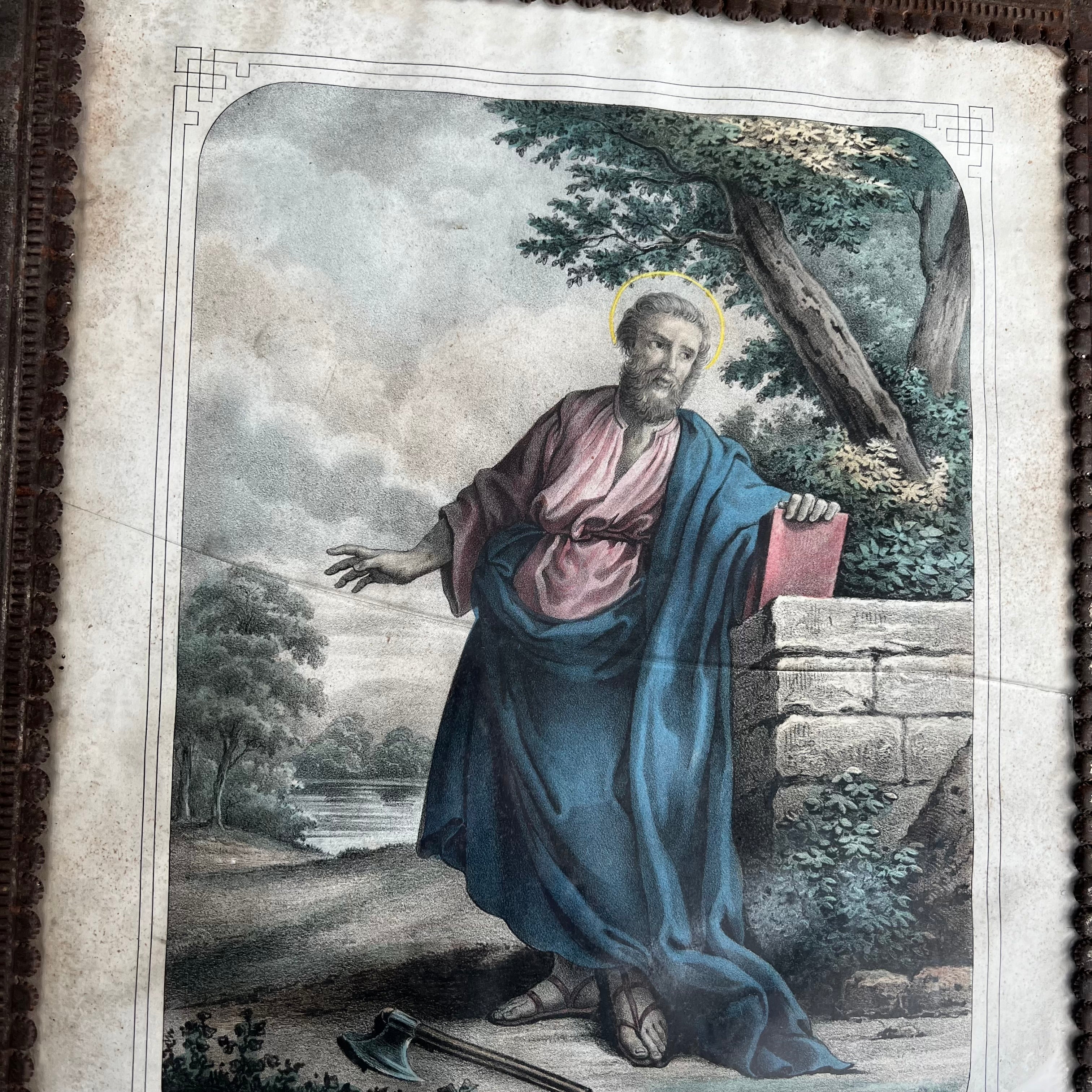wall art
tin
saint matthew
retablo
religious
Mexico
Mexican
Home
folk art
Art
antique
19th century
art under 1000