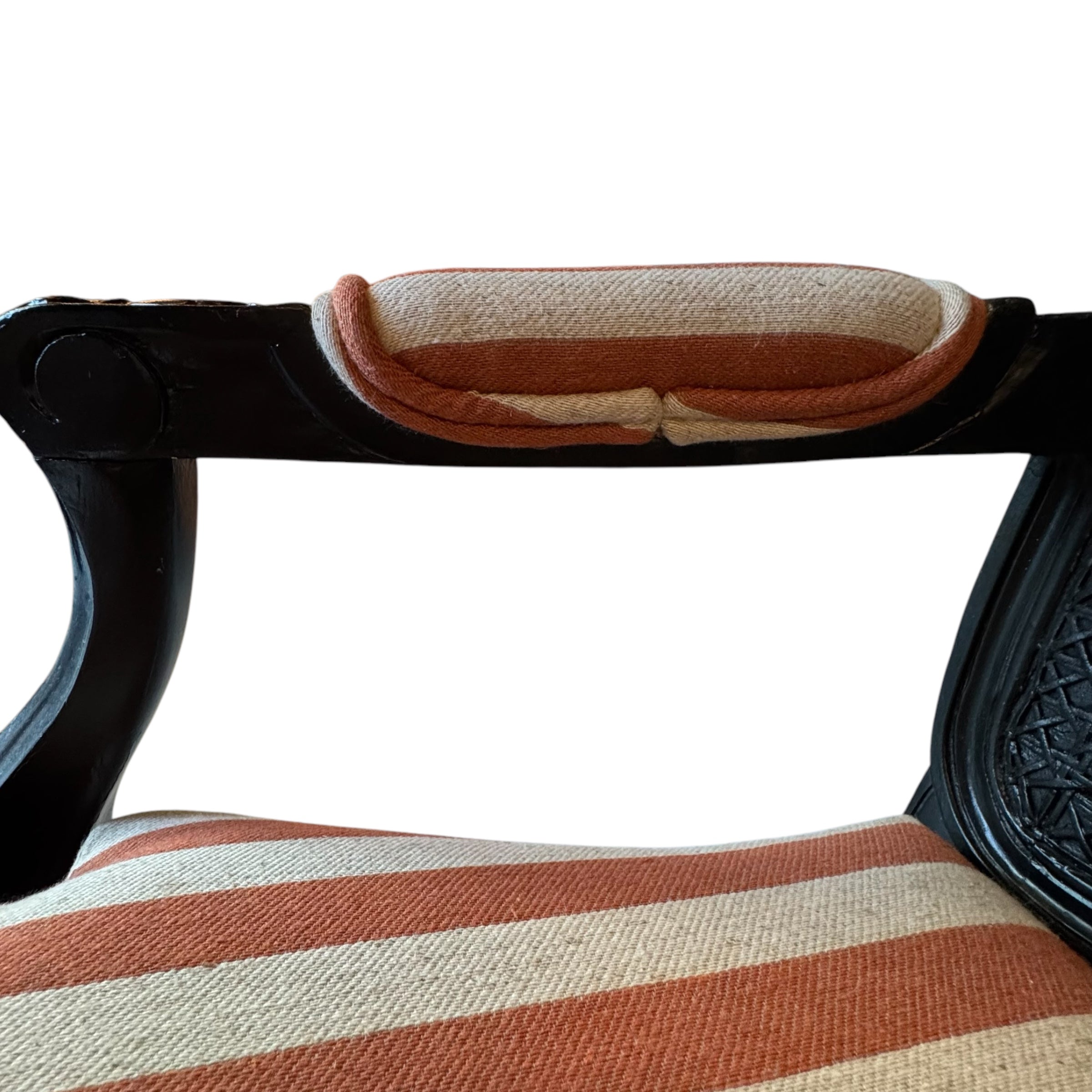 Walnut
striped
Louis XV
French
Chair
cane chair
cane
arm chairs
accent chair
Restored French Louis XV armchair with modern upholstery
reimagined classic design
vibrant striped fabric
walnut frame
Reupholstered Louis XV Furniture Vintage French Armchair
Classic French Furniture