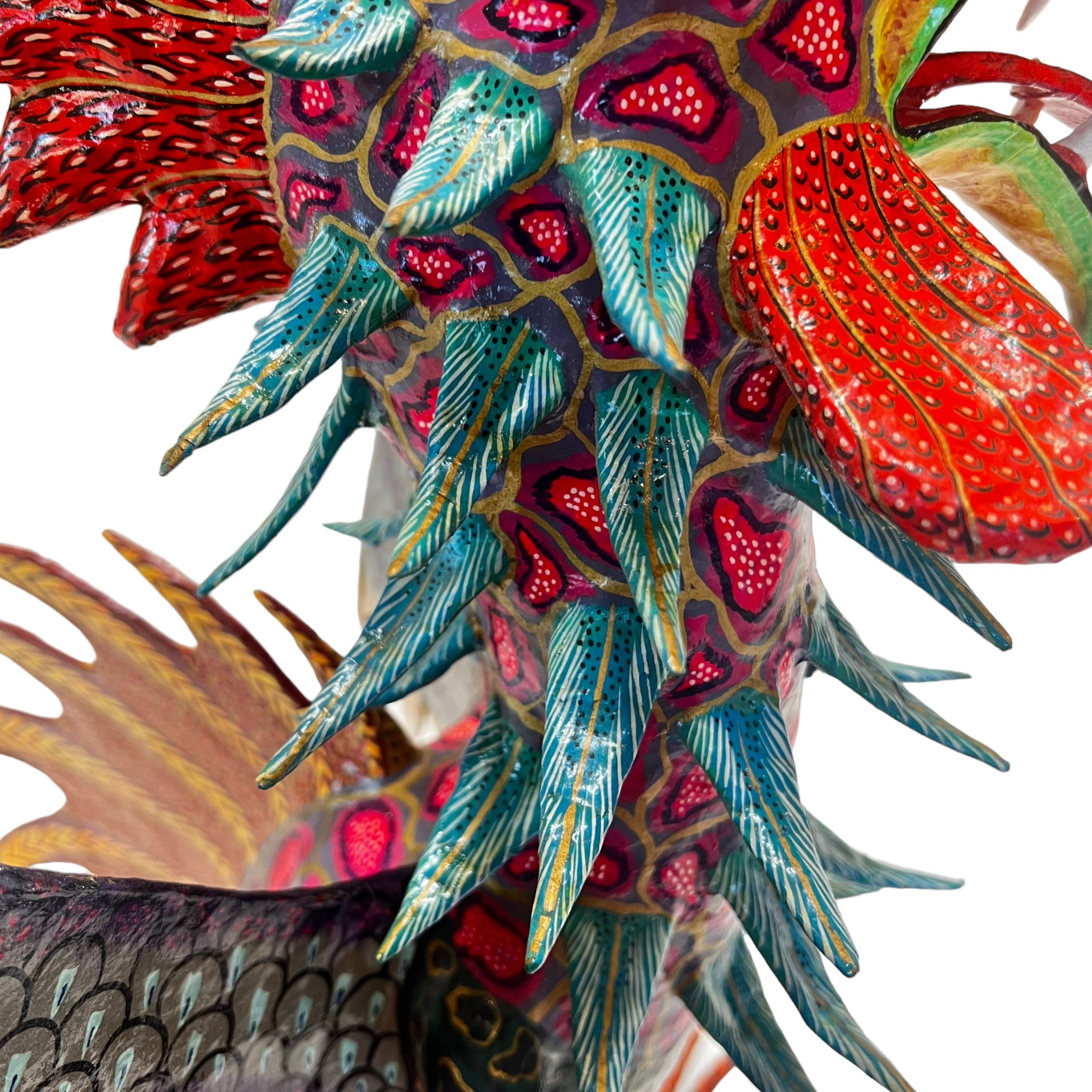 vibrant
Sculpture
sculptural
Paper mache
Mexico
Mexican artist
Mexican
living room
Home
folk art
feathers
deocr
Colorful
birds
bird
Art
Antonio Joel Garcia
Animals
Animal
alebrije
2000s
Cartoneria
creature
hanging art