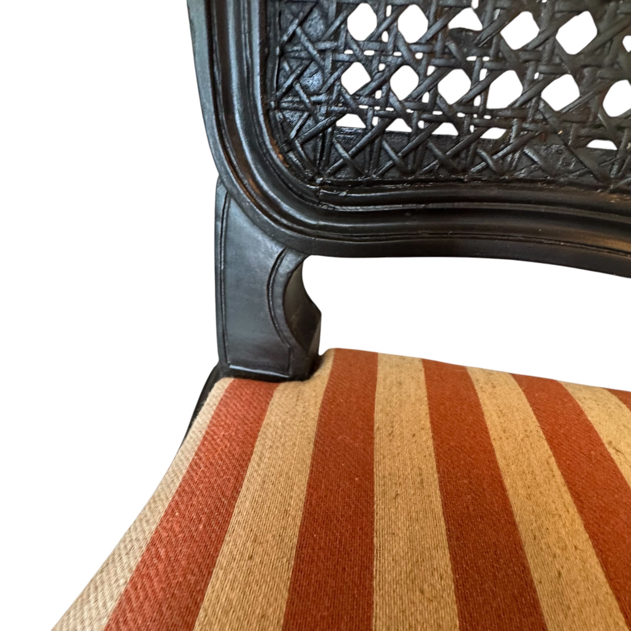 Walnut
striped
Louis XV
French
Chair
cane chair
cane
arm chairs
accent chair
Restored French Louis XV armchair with modern upholstery
reimagined classic design
vibrant striped fabric
walnut frame
Reupholstered Louis XV Furniture Vintage French Armchair
Classic French Furniture