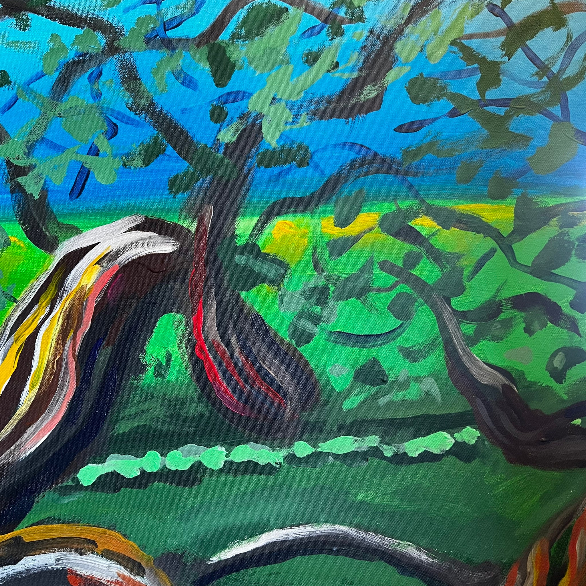 wall art
trees
Spanish artist
spain
living room
Living
Jesus Zamarron
Home
framed
Contemporary
Colorful
blue and green
Art
acrylic painting
Large art
steel frame