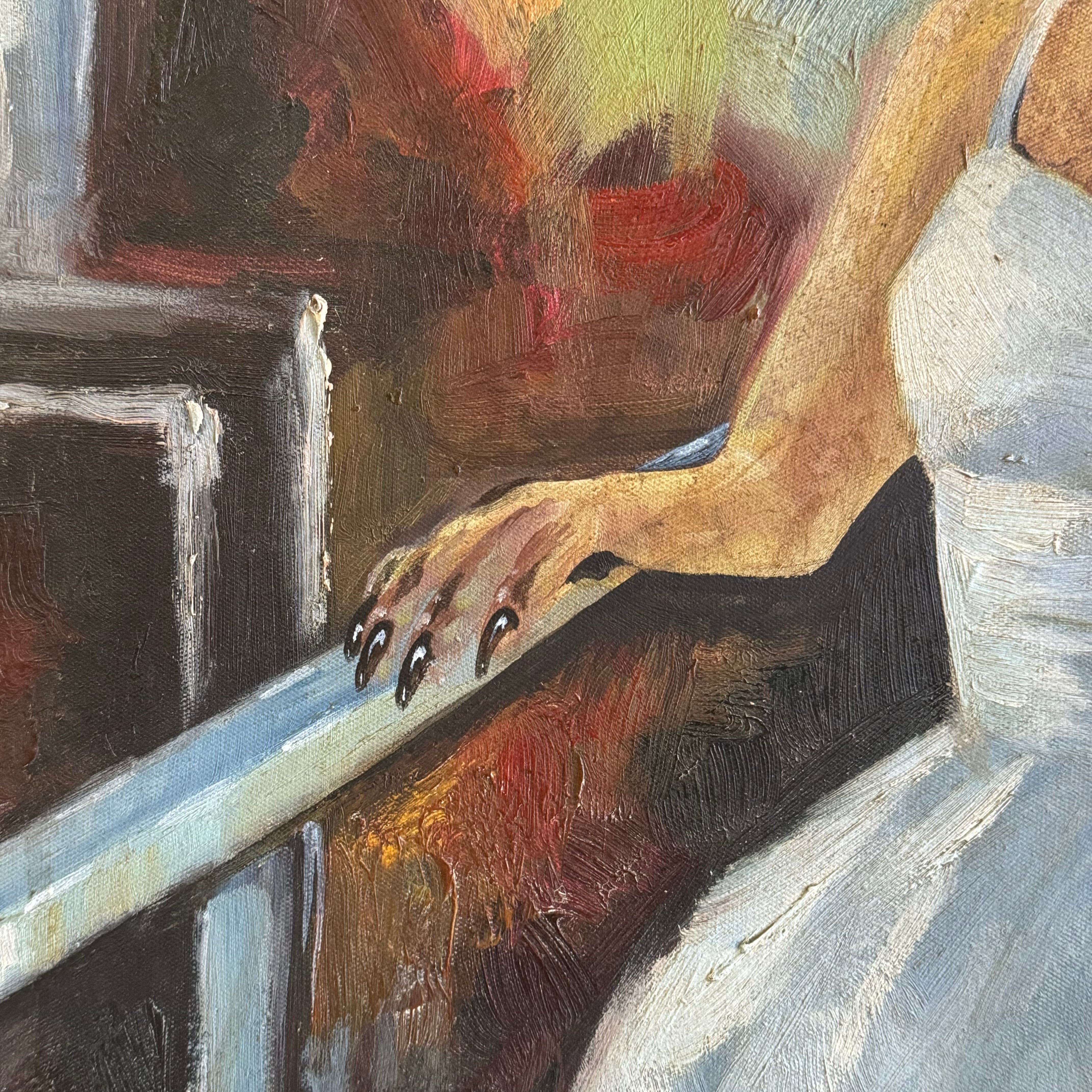 whimsical
wall art
Oil painting
gold frame
Dog
ballet
ballerina
Art
Animal
Painting
painting austin
impressionism
Surrealism
modern figurative art
figurative art
ballet art
dog adorned with a human form in a ballet dress.
dog adorned with a human form
anthropomorphic
dog painting
dog painting austin