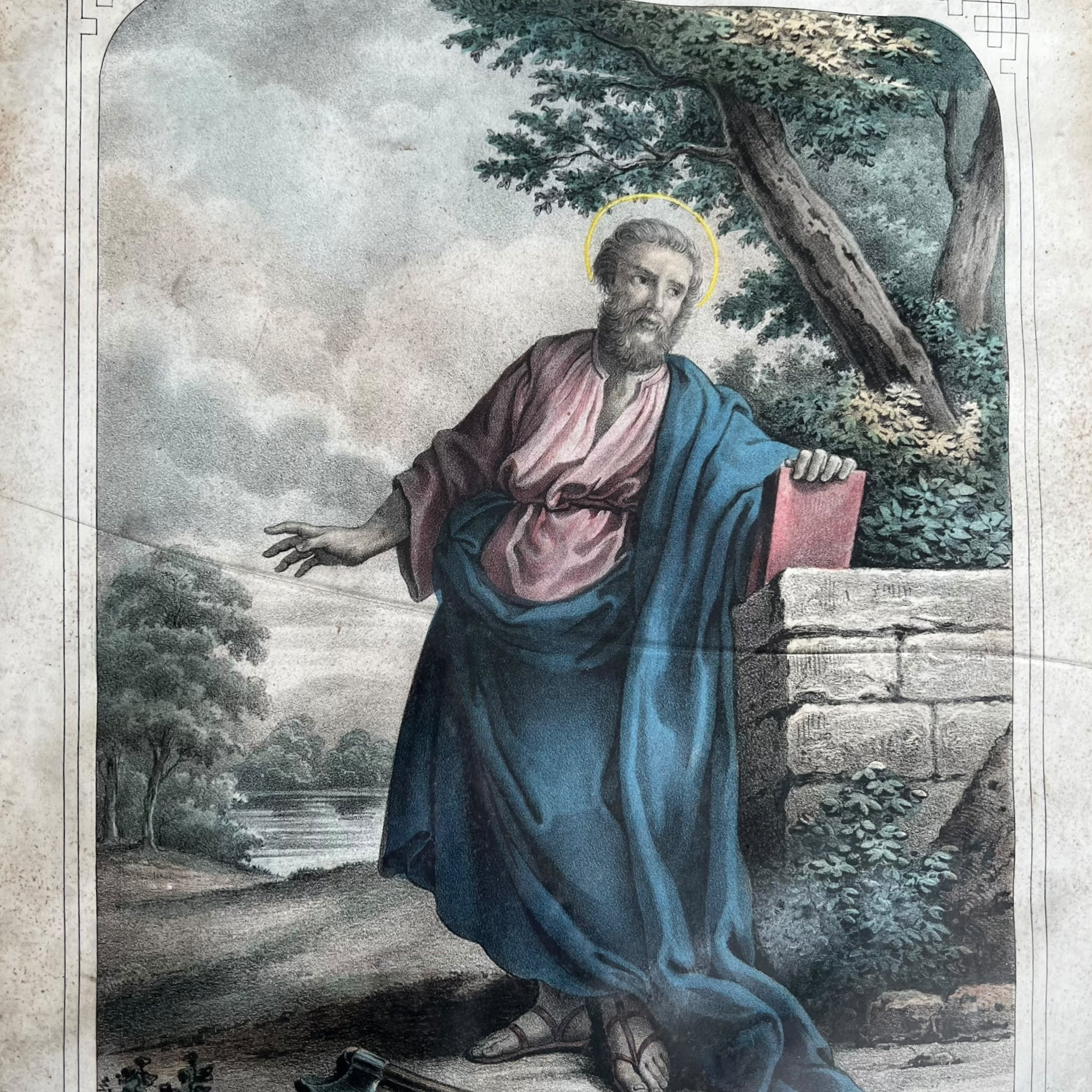wall art
tin
saint matthew
retablo
religious
Mexico
Mexican
Home
folk art
Art
antique
19th century
art under 1000