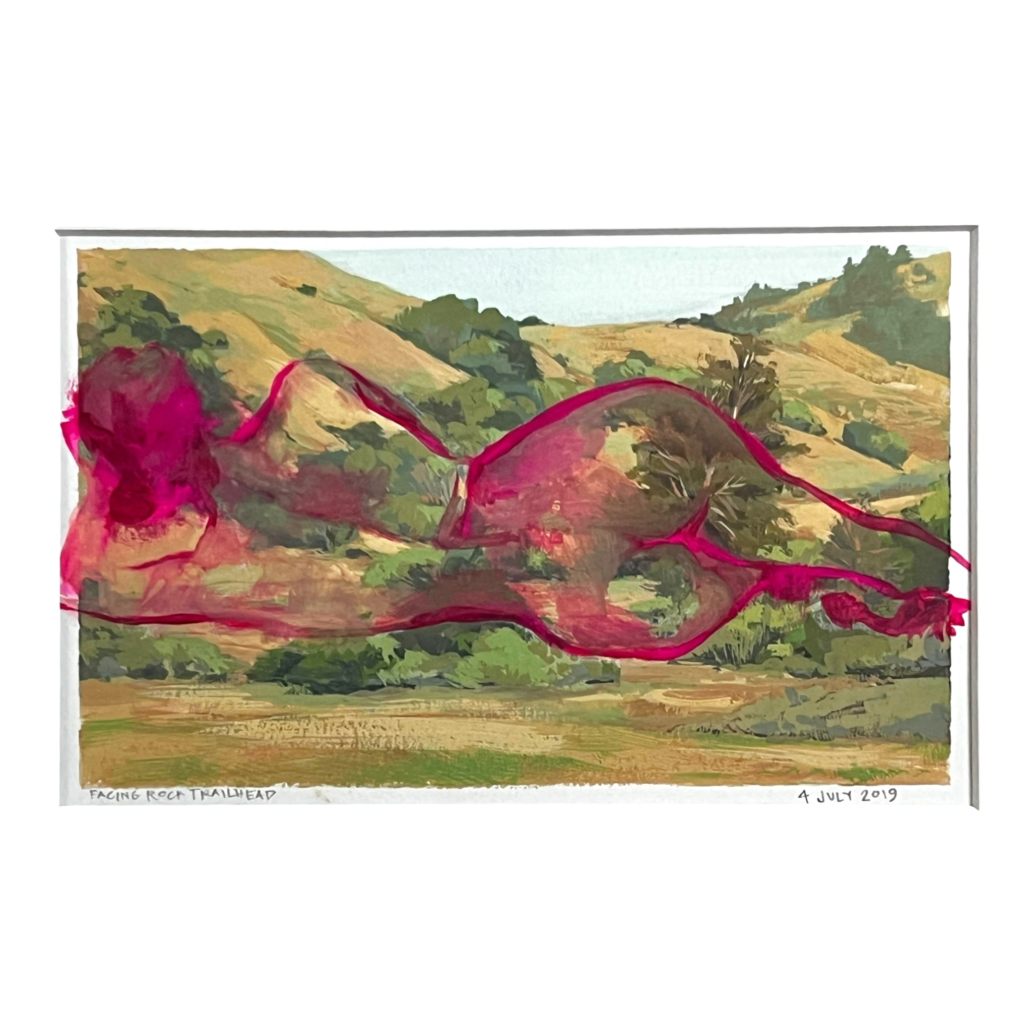 woman
wall art
Plein Air
Painting
original art
Ondrea Vicklund
nude
Landscape
in the buff
hot pink
Home
gouache
Figure
Contemporary
Colorful
Art
american