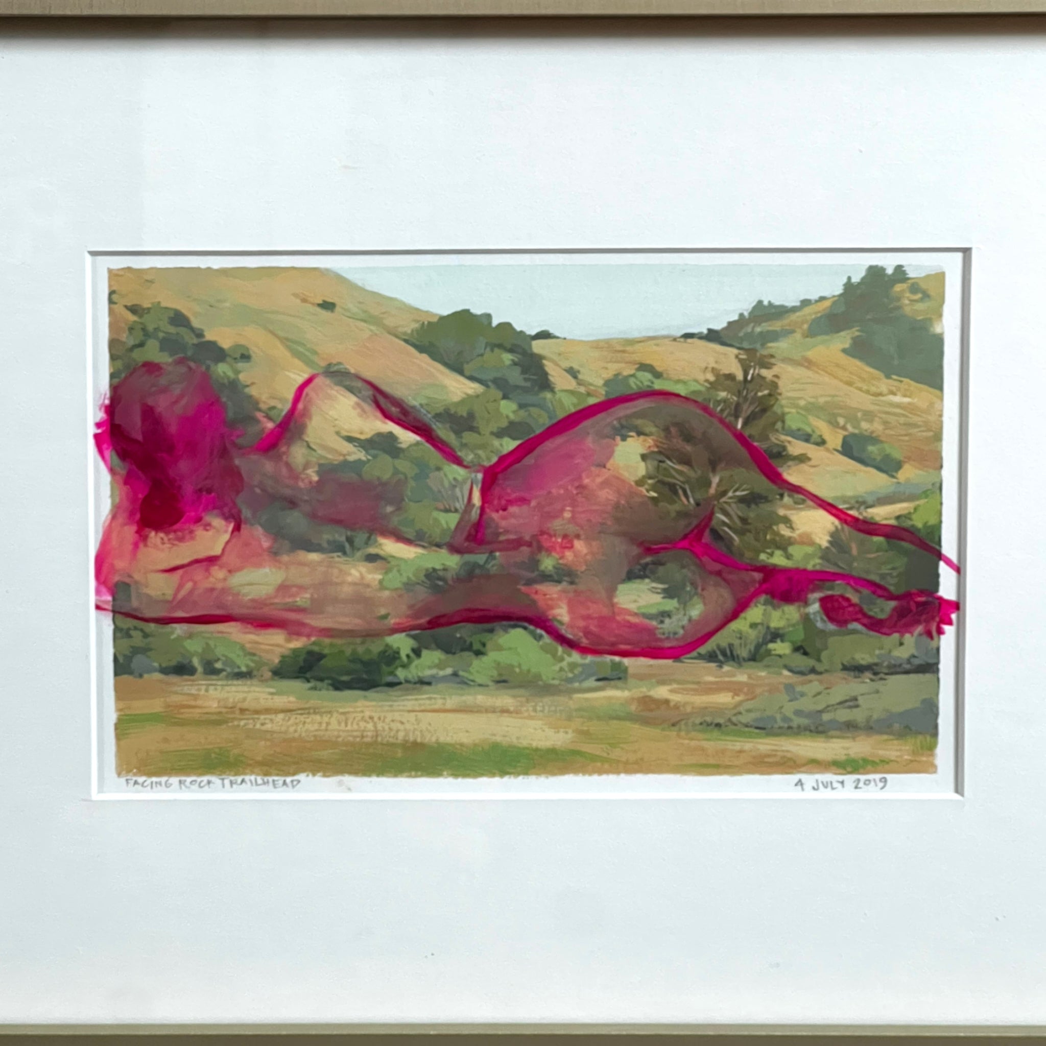 woman
wall art
Plein Air
Painting
original art
Ondrea Vicklund
nude
Landscape
in the buff
hot pink
Home
gouache
Figure
Contemporary
Colorful
Art
american