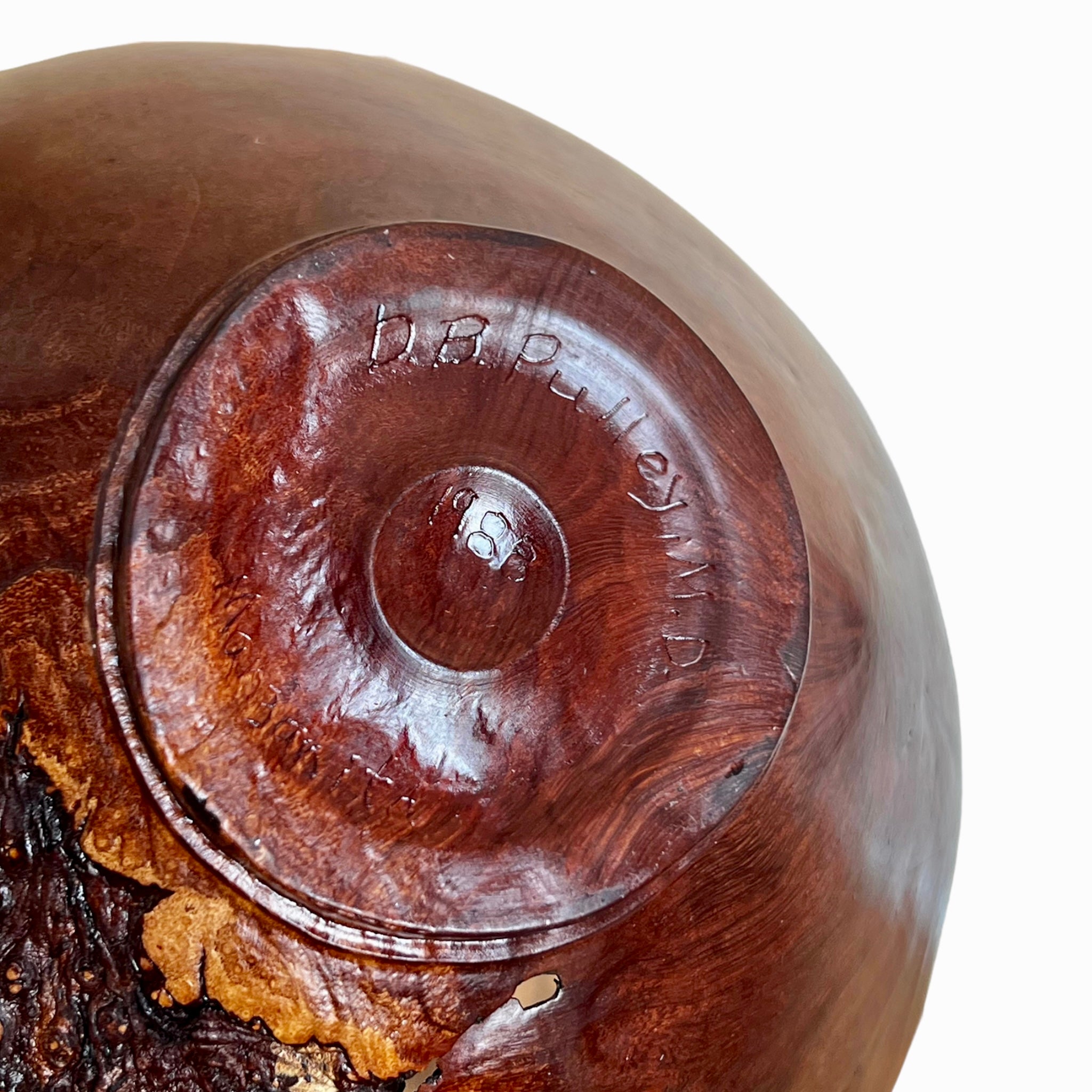 Wood
Table Top
serving bowl
organic
Kitchen
Home
gift idea
D.B. Pulley
burl wood
bowl
1980s
manzanita
Artisan
oregon