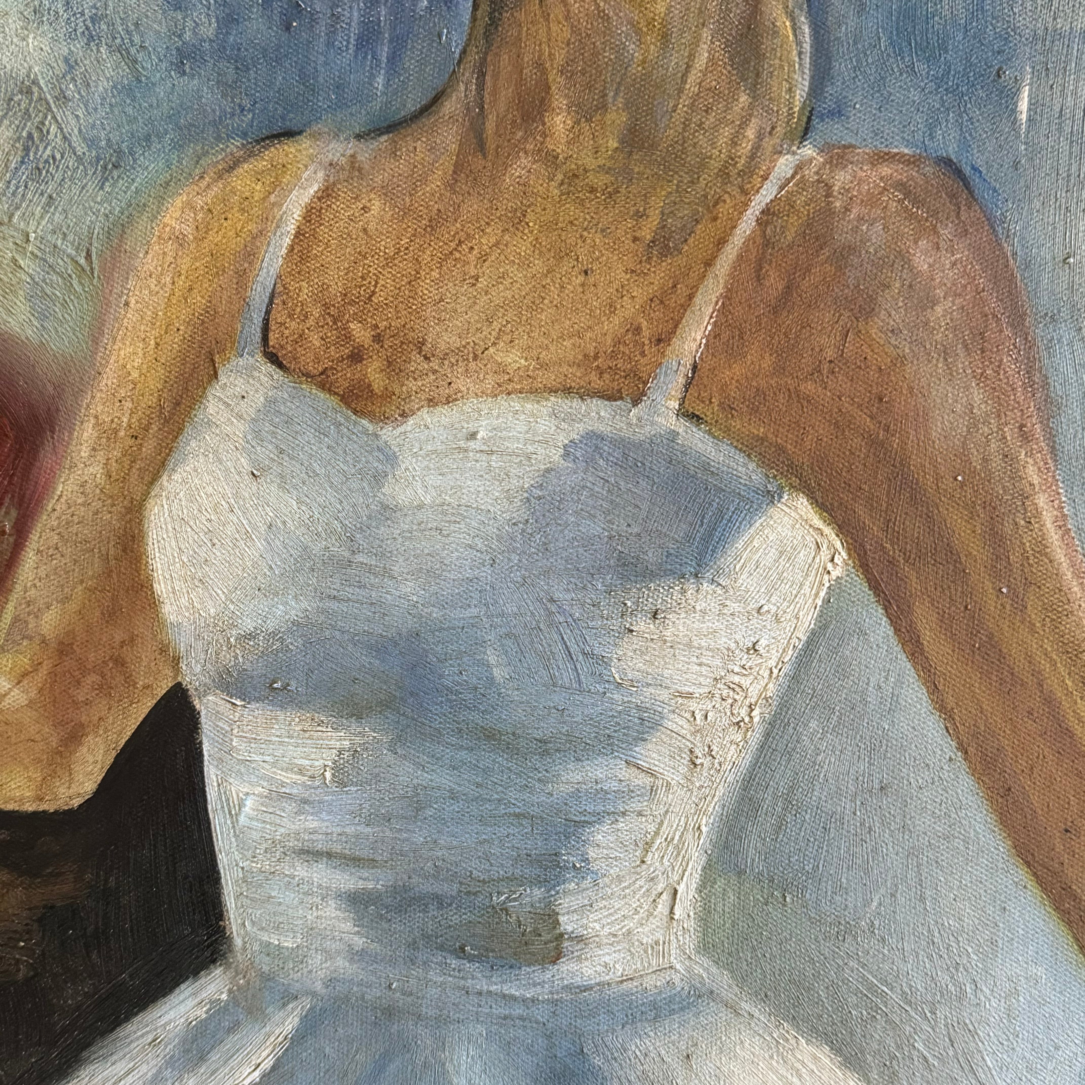 whimsical
wall art
Oil painting
gold frame
Dog
ballet
ballerina
Art
Animal
Painting
painting austin
impressionism
Surrealism
modern figurative art
figurative art
ballet art
dog adorned with a human form in a ballet dress.
dog adorned with a human form
anthropomorphic
dog painting
dog painting austin