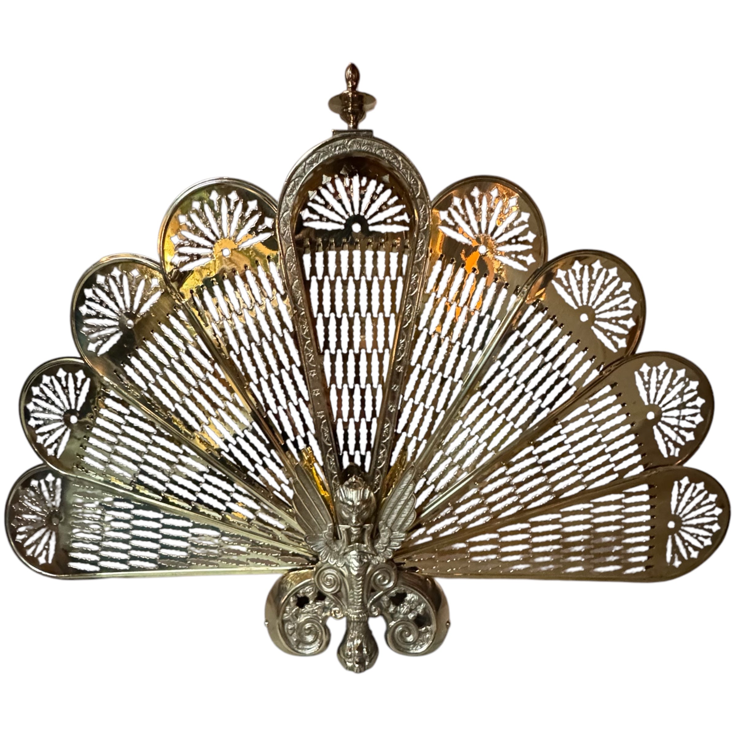 Sculpture
Screen
peacock
griffin
Gold
france
fireplace
fire screen
Brass
birds
art under 1000
Art
Antique Brass Peacock Fan Fire Screen
Brass Peacock Fan Fire Screen
Antique Fire Screen
Brass Peacock Fire Screen
antique peacock fire screen