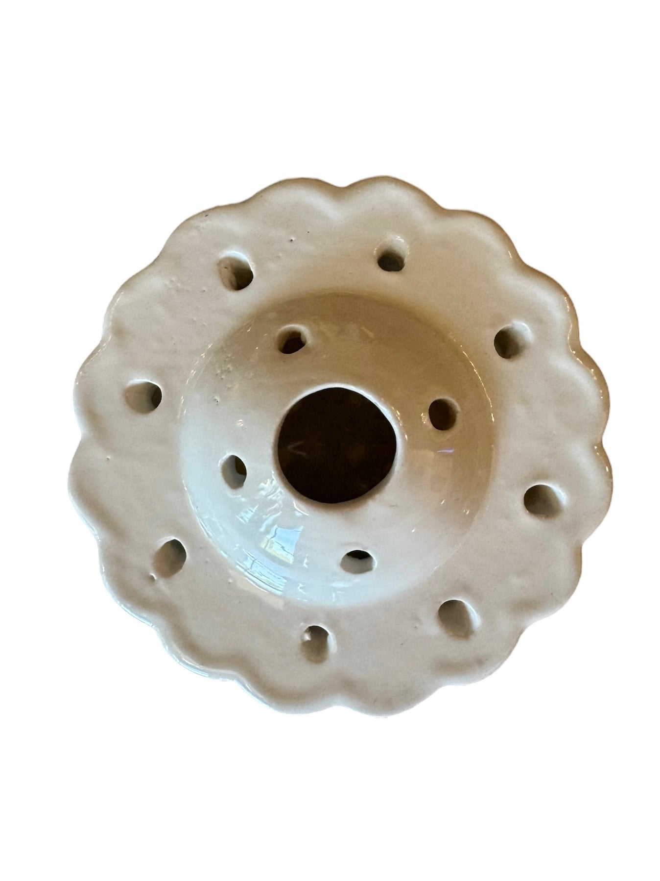 White Tiered Flower Frog Vase - Martha Stewart by Mail
Vintage 1990s Martha Stewart Ceramic Vase
Martha Stewart Collectible Flower Frog - Tiered Design
Scalloped Edge Tiered Flower Frog Vase
Vintage Martha Stewart "Martha By Mail" Flower Frog