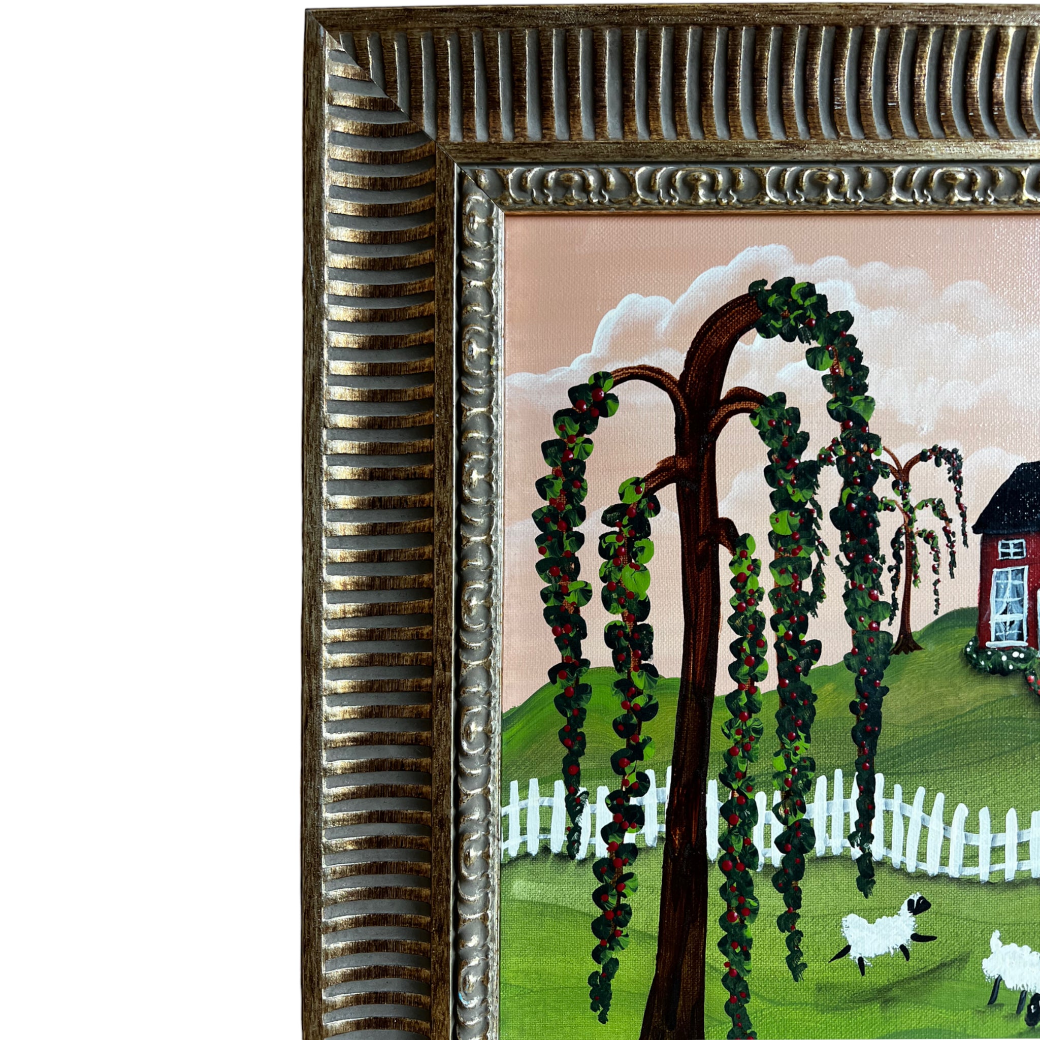 wall art
Vintage
trees
sheep
Painting
original art
Home
Green
folk art
Barbara Thibodeaux
Art
Animals
american
acrylic painting
2000s
Landscape