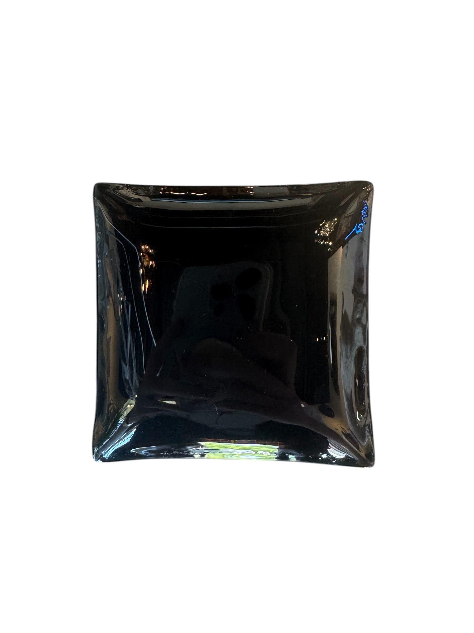 Mid Century Hostess Set, Black, Gold, Turquoise, James Mont Style, Smoked Glass, Etched 24kt Gold, coaster, trinket dish, hostess set, mid-century, geometric pattern