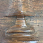 Artisan wood wall sculpture with human face