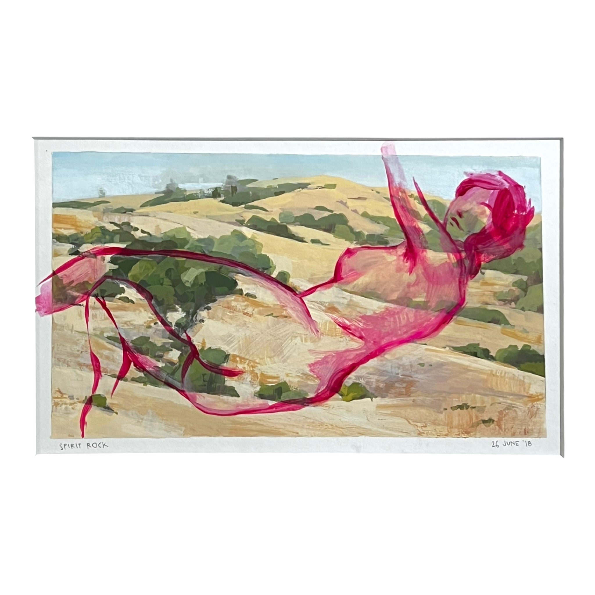 woman
Watercolor
wall art
Plein Air
Painting
Ondrea Vicklund
nude
Landscape
in the buff
hot pink
Home
gouache
gold frame
framed
Figure
female
Contemporary
Colorful
Art
american