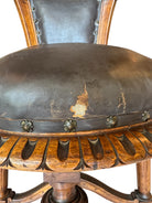 Antique French carved chair 
Figural crest walnut desk chair 
19th-century French leather swivel 
Vintage wood office chair sale
Antique french wooden chair
Carved walnut
Leather seat
Swivel base
Figural crest
Antique chair
French design
Desk chair
19th-century
Antique
Vintage
French
Carved
Walnut
Swivel
Desk chair
Leather
Upholstered
Ornate
Figural
Wood
Nineteenth-century
Office
Patinated
Decorative
Unique