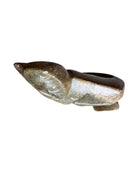 Figural sculpture in the Shona style, Zimbabwe. Two abstracted figures are intertwined, carved from greenish-brown soapstone. Sculpture rests on a dark iron stand.