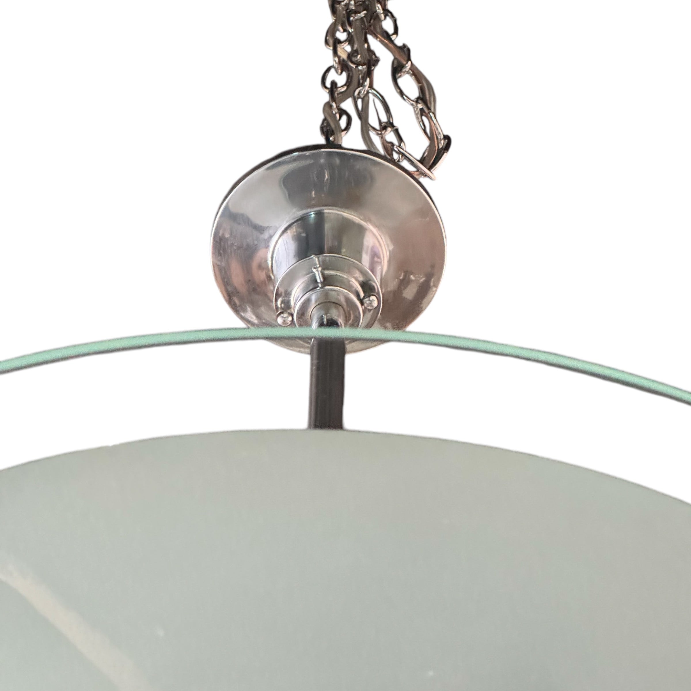Vintage
space age
Silver
Overhead lighting
Lighting
italian
Glass
Gaetano Sciolari
czech
Chrome
chandelier
Art Deco
1960s
Gaetano Sciolari Attributed Pendant with Frosted Glass Sphere
Pendant with Frosted Glass Sphere
hanging lamp
Gaetano Sciolari Frosted Glass Sphere
retro
retro lamp
art deco lamp
1960s lamp
vintage lamp
vintage lamp austin