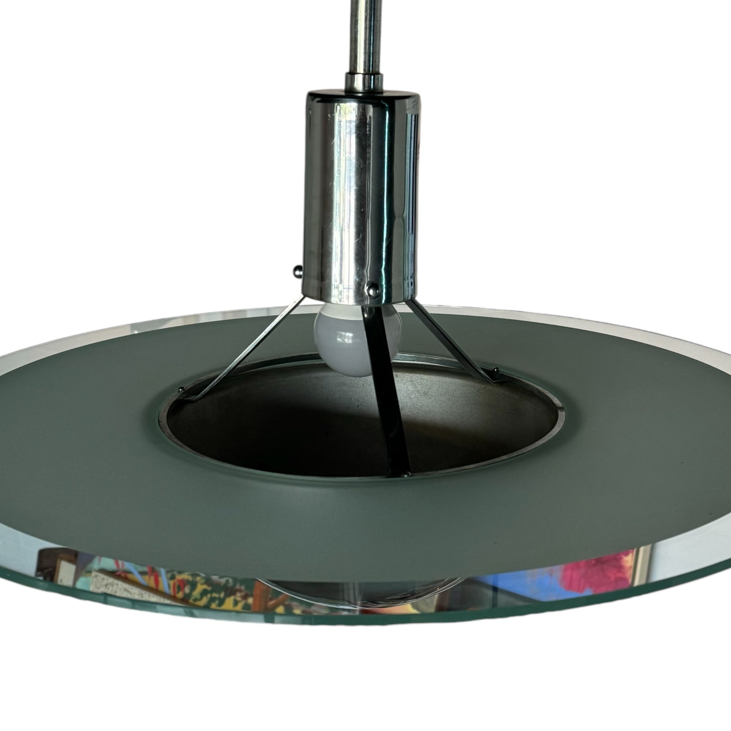 Vintage
space age
Silver
Overhead lighting
Lighting
italian
Glass
Gaetano Sciolari
czech
Chrome
chandelier
Art Deco
1960s
Gaetano Sciolari Attributed Pendant with Frosted Glass Sphere
Pendant with Frosted Glass Sphere
hanging lamp
Gaetano Sciolari Frosted Glass Sphere
retro
retro lamp
art deco lamp
1960s lamp
vintage lamp
vintage lamp austin