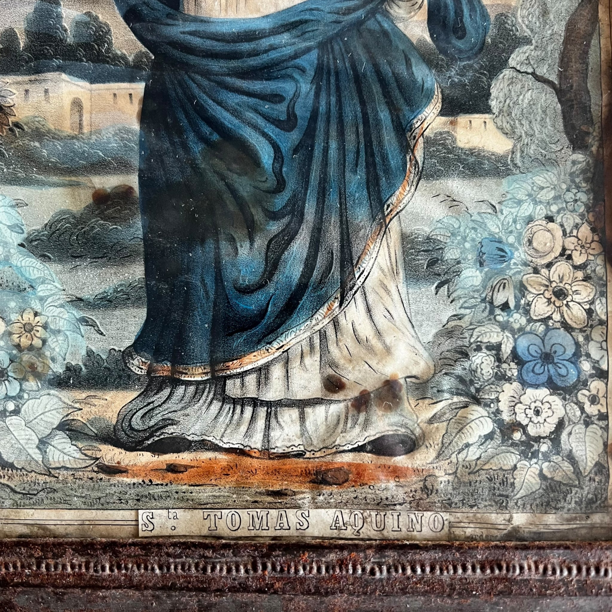 wall art
tin
Saint Thomas of Aquino
retablo
religious
Mexico
Mexican
Home
folk art
Art for All
Art
antique
19th century
art under 1000
Glass