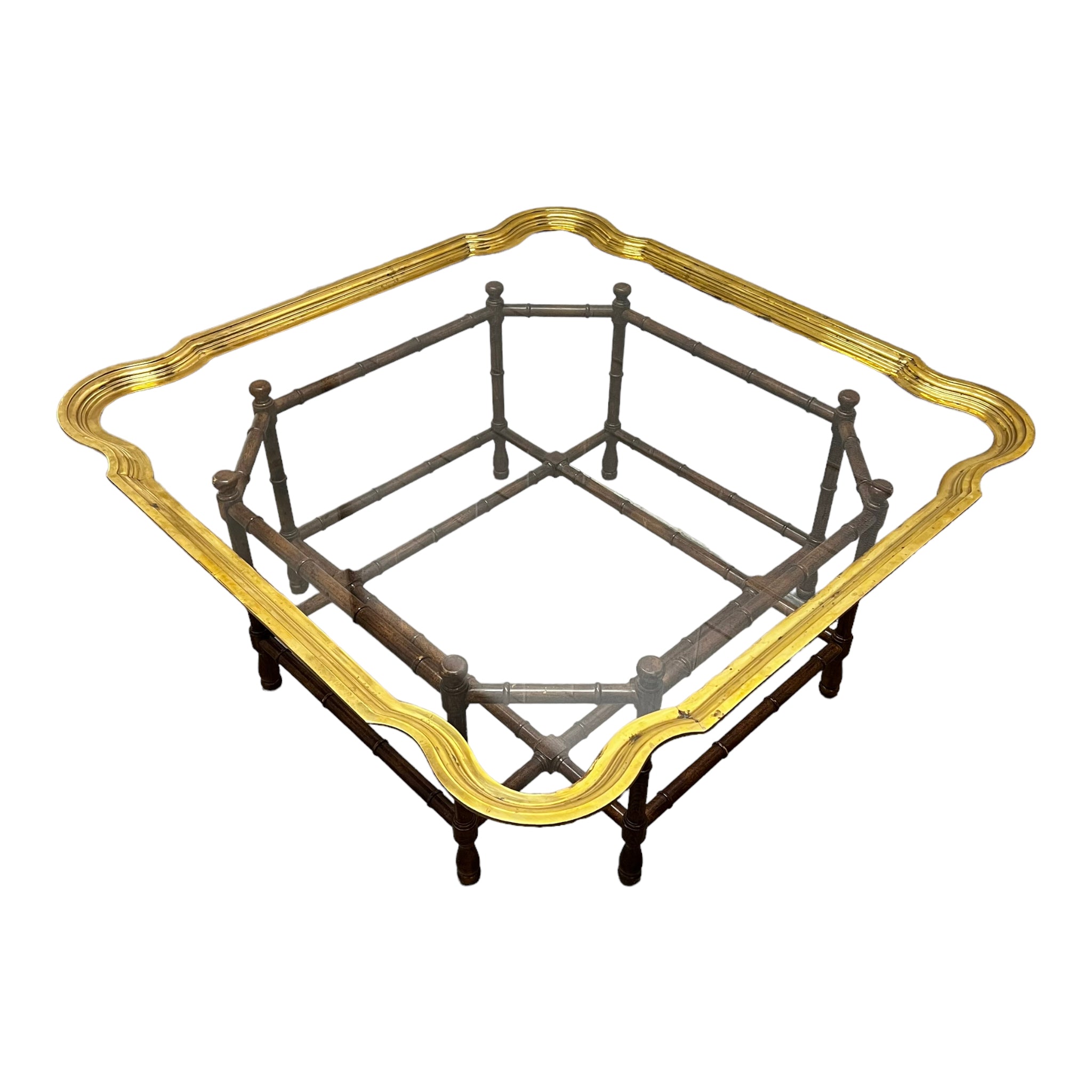 table
scalloped
metal
Home
glass
faux bois
Coffee table
brass
bamboo
baker furniture
1970s
octagonal