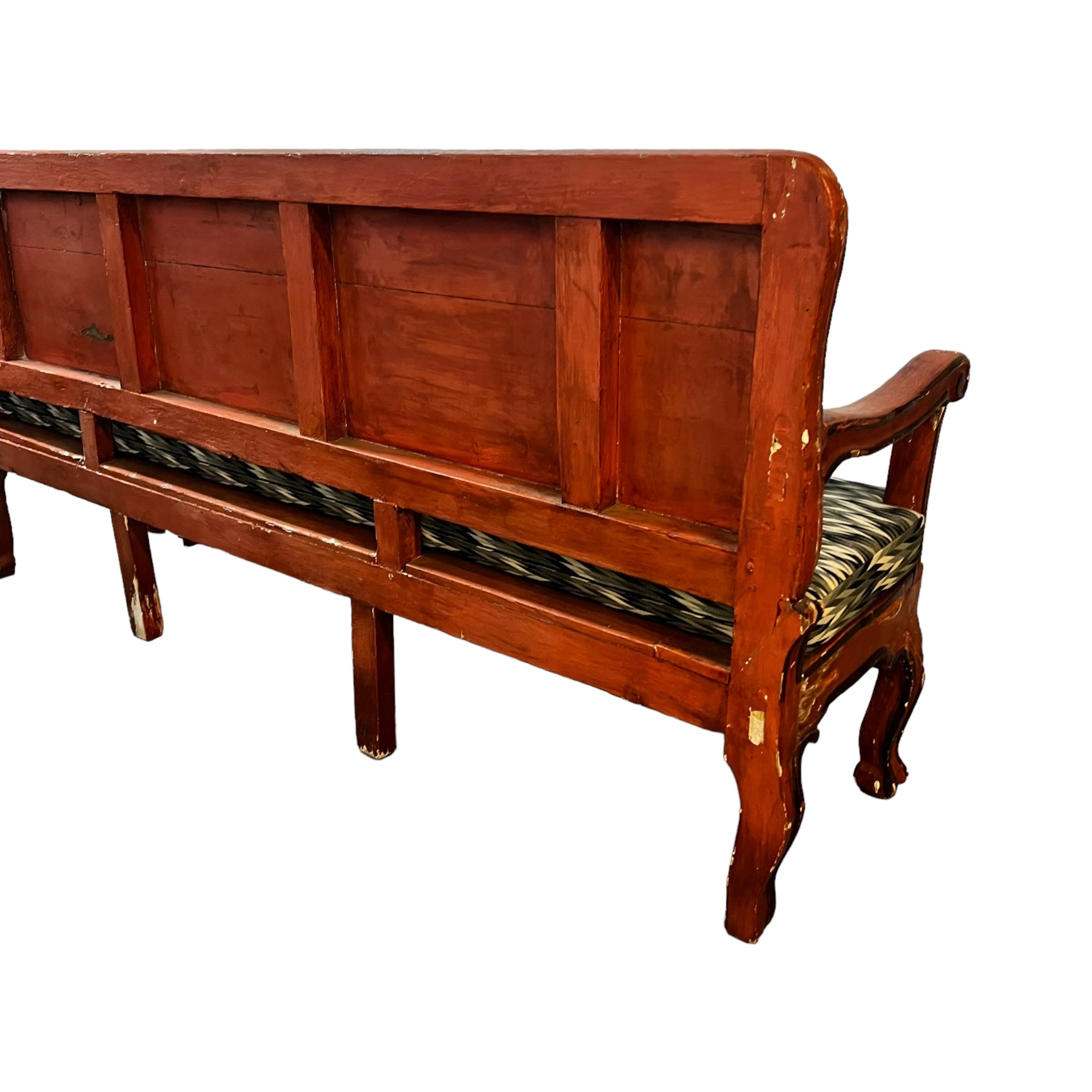 wood
spain
reupholstered
Red
living room
home decor
Home
entryway
dining room
custom
cabriole legs
black and white
bench
spanish
geometric
geometric design
large chair