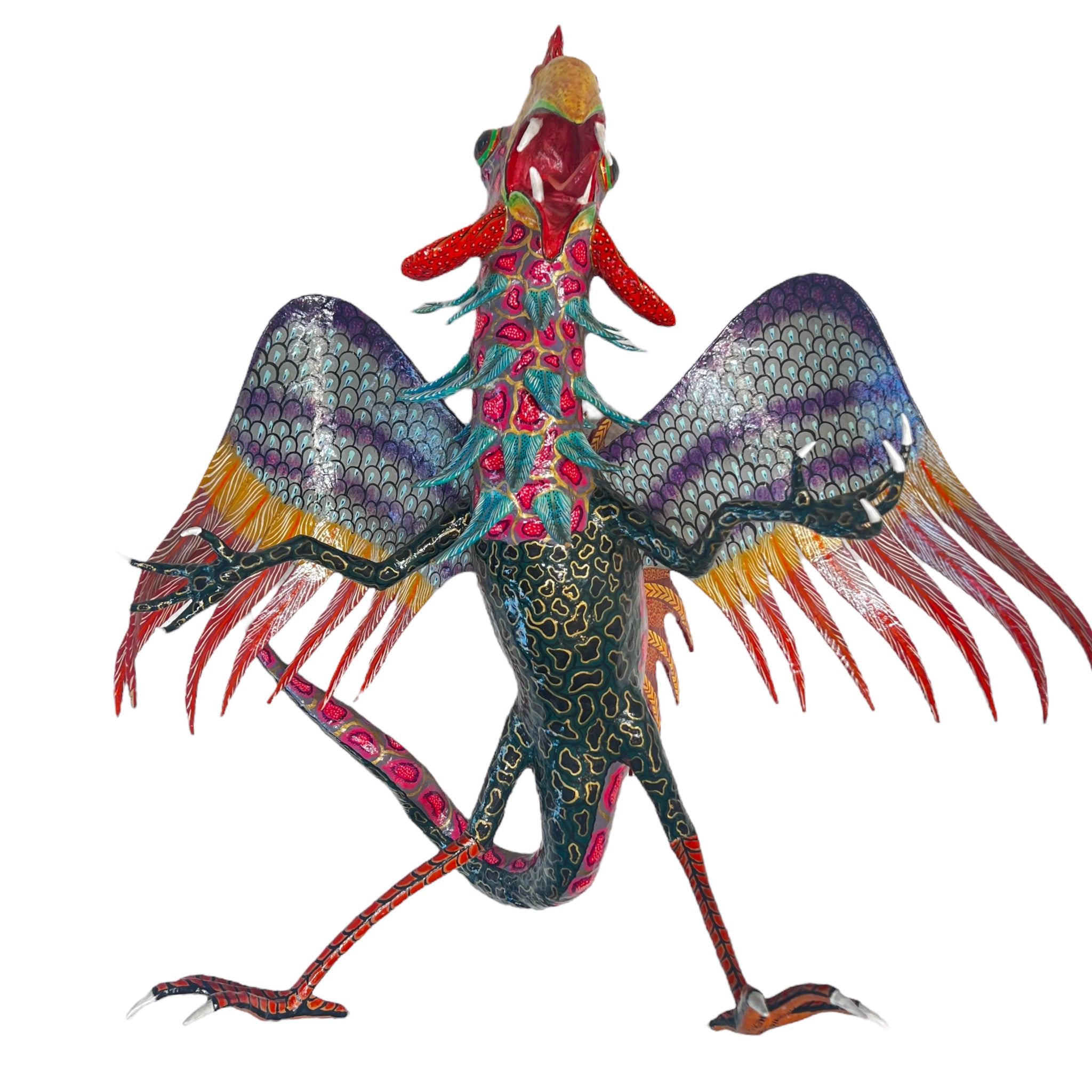 vibrant
Sculpture
sculptural
Paper mache
Mexico
Mexican artist
Mexican
living room
Home
folk art
feathers
deocr
Colorful
birds
bird
Art
Antonio Joel Garcia
Animals
Animal
alebrije
2000s
Cartoneria
creature
hanging art