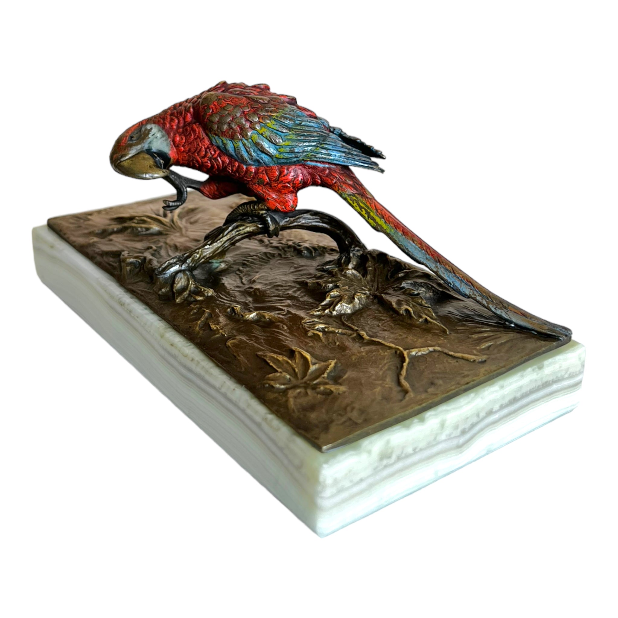Austrian Cold Painted Parrot Bronze
Table Top
Sculpture
sculptural
Plumes
parrot
metallic
Metalic
Metal
marble
living room
Living
Home
hand painted
gift idea
Decor
Colorful
Bronze
birds
bird
Austrian