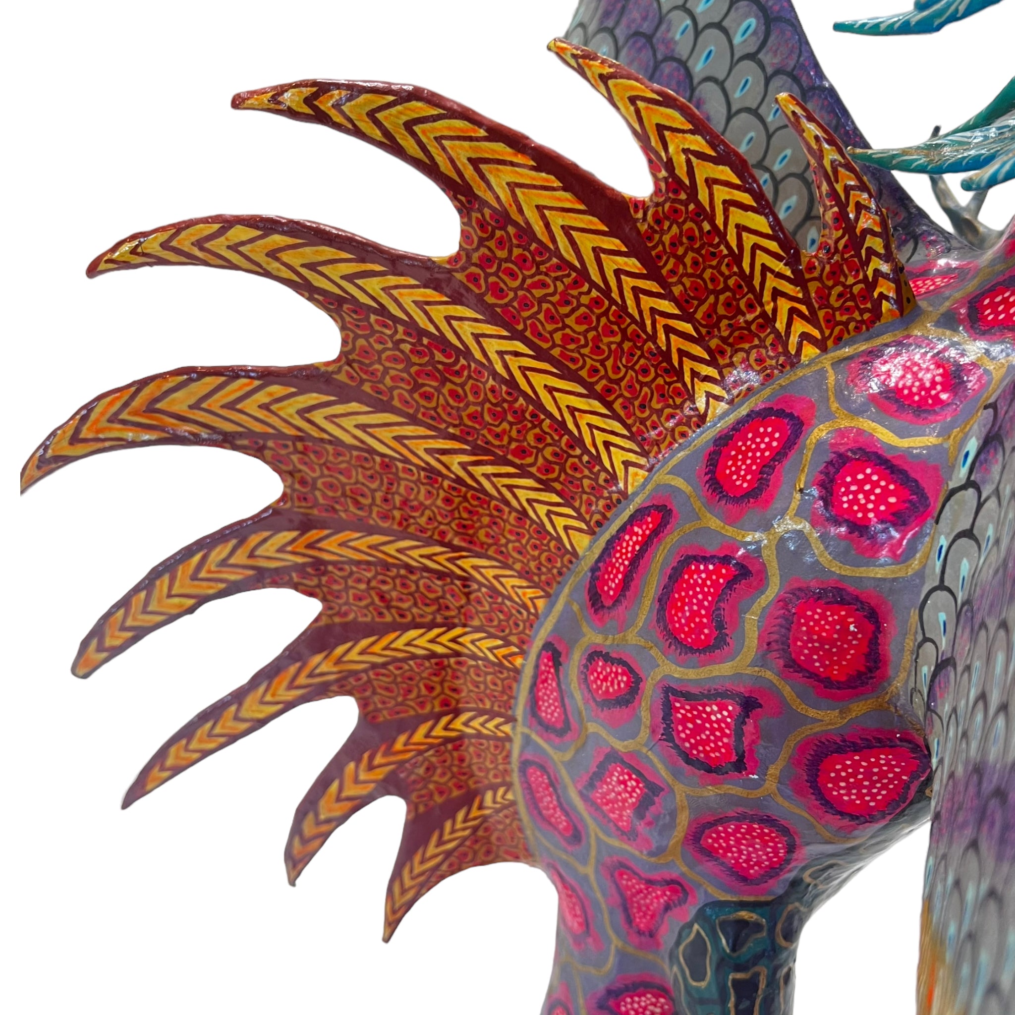 vibrant
Sculpture
sculptural
Paper mache
Mexico
Mexican artist
Mexican
living room
Home
folk art
feathers
deocr
Colorful
birds
bird
Art
Antonio Joel Garcia
Animals
Animal
alebrije
2000s
Cartoneria
creature
hanging art