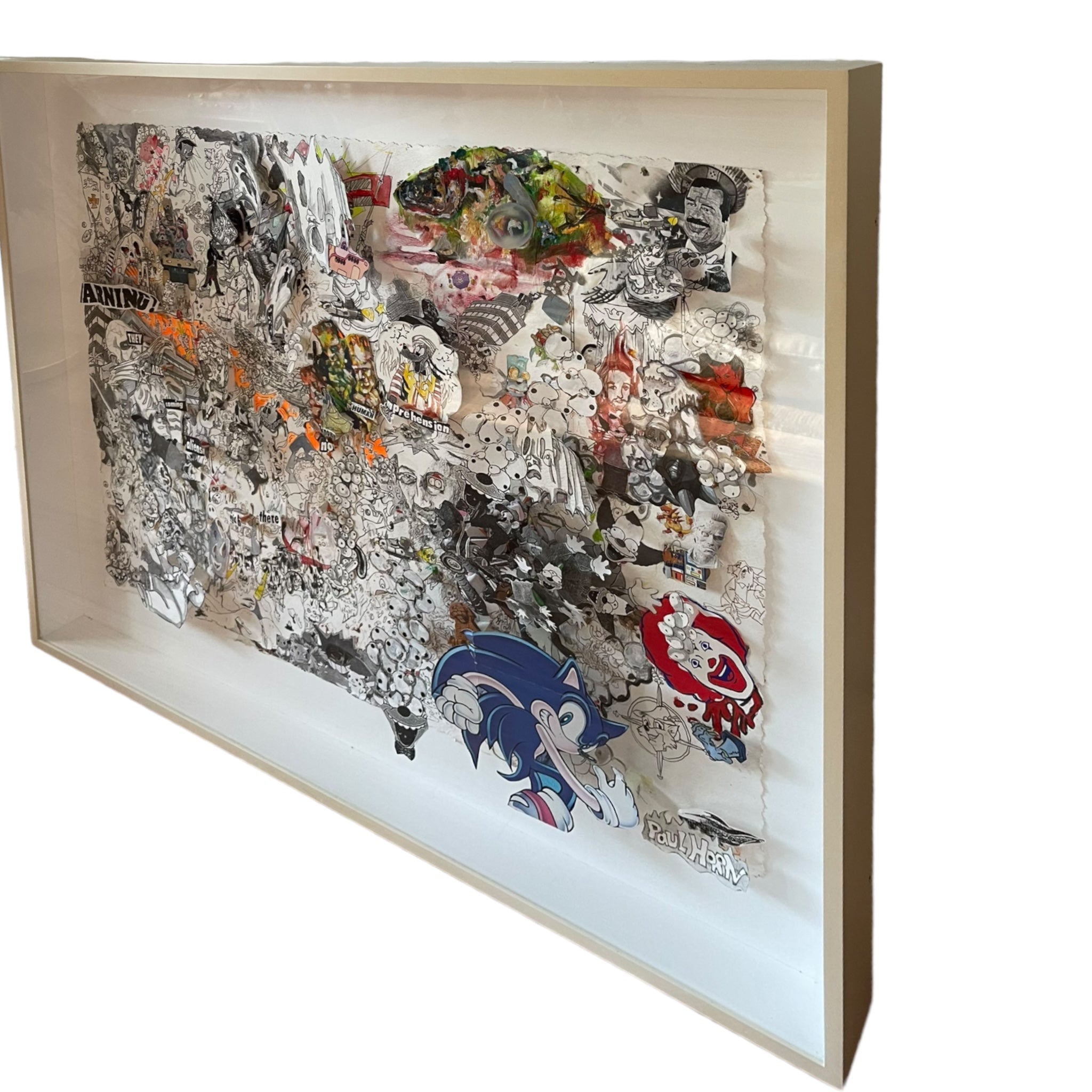 Warning! They Are Coming by Paul Horn
Paul Horn collage art
Contemporary collage artist
Political collage artwork
Modern collage by Paul Horn
Surreal mixed media collage
Hand-cut collage artwork
Collage art 21st-century
Original collage for sale
Paul Horn (b. 1966) artwork
Mixed media collage with political themes
Surrealist collage by Paul Horn
Dystopian paper collage art
Handmade collage using found imagery
Contemporary art collage from the 2000s
Edgy and provocative modern collage
Paul Horn