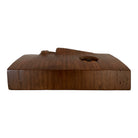 Artisan wood wall sculpture with human face