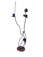 Luis Colmenares (American/New Orleans, b. 1959), Two Steel Three Light Candlestick Sculptures, 1998, Candlesticks, Steel, multicolored, New Orleans, Sculptures, Powder Coated