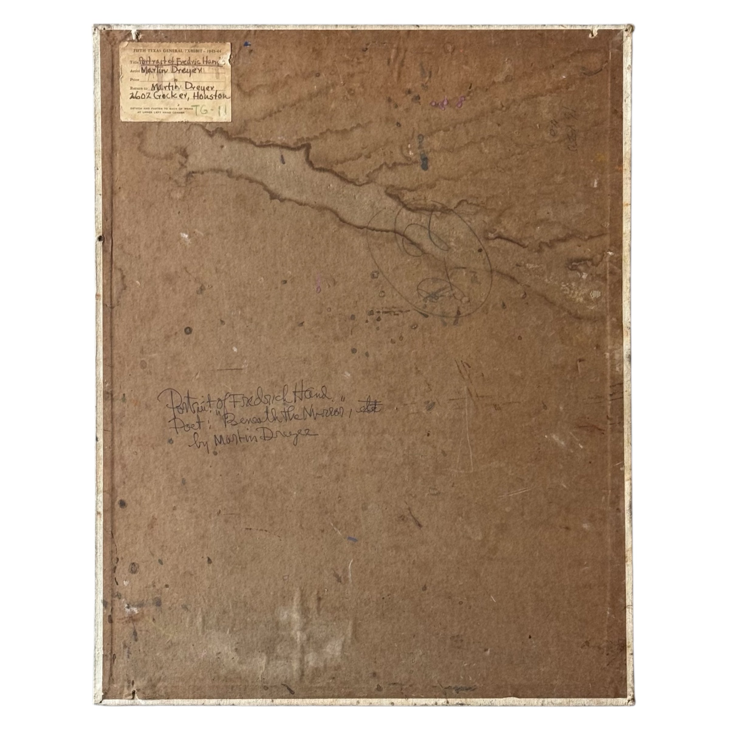 wall art
TX artist
Texas artist
Texas
portrait
Painting
Oil painting
MARTIN DREYER
Dallas
art under 1000
Art
1940s
An Oil Painting by Martin Dreyer (1909-2001): "Behind the Mirror"
An Oil Painting by Martin Dreyer
Painting by Martin Dreyer
Portrait of Fredric Hand
Portrait of Fredric Hand "Behind the Mirror"