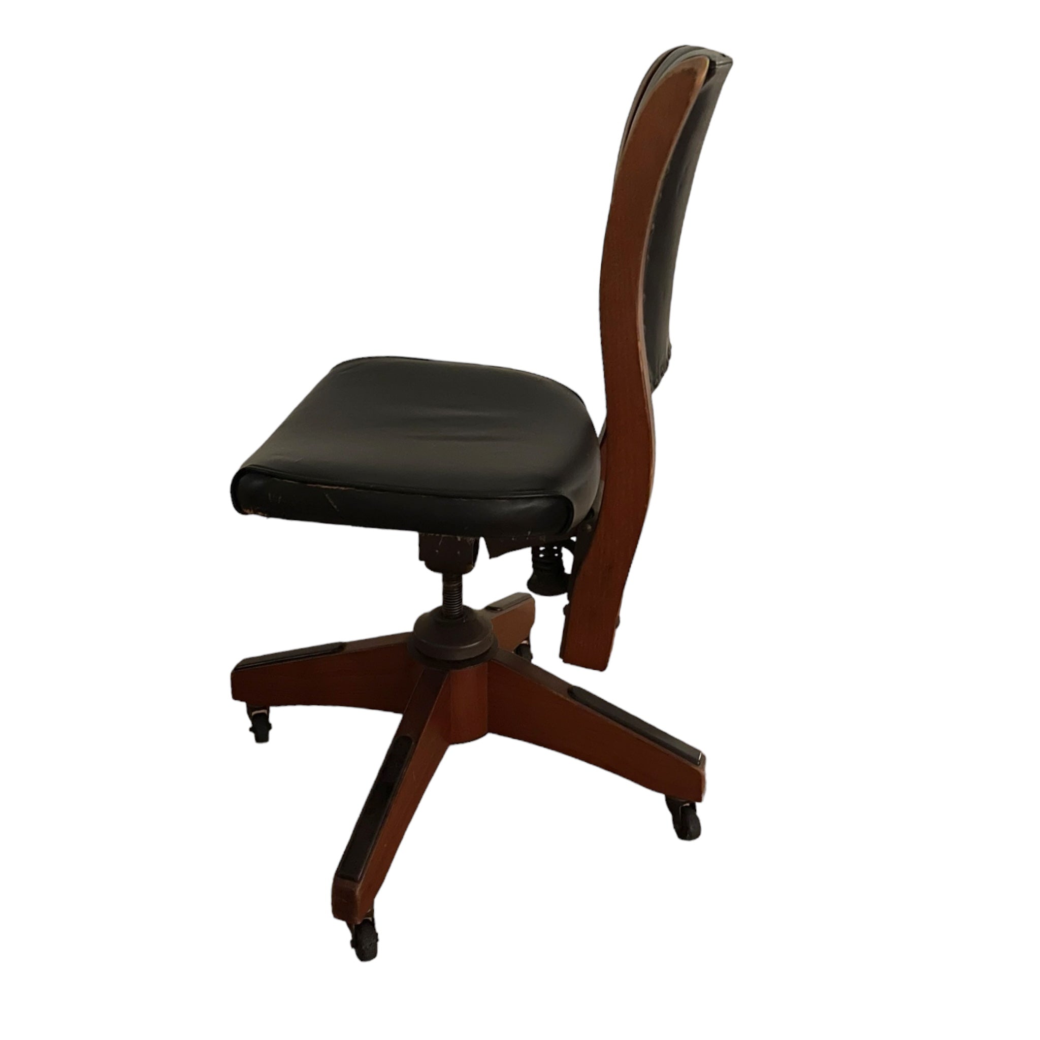 wood
Office chair
leather
Home
Gunlocke
Chair
Black
50s
chairs
swivel chair
desk chair
rolling chair
black leather
Mid century