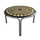 Vintage
UK
tortoise
tea table
Table
Side table
Occasional table
mandala
Entry table
Coffee table
Chrome
1970s
leather-like tortoise shell design
mandala design
geometric
geometric design
patterned table top
groovy
chrome table
