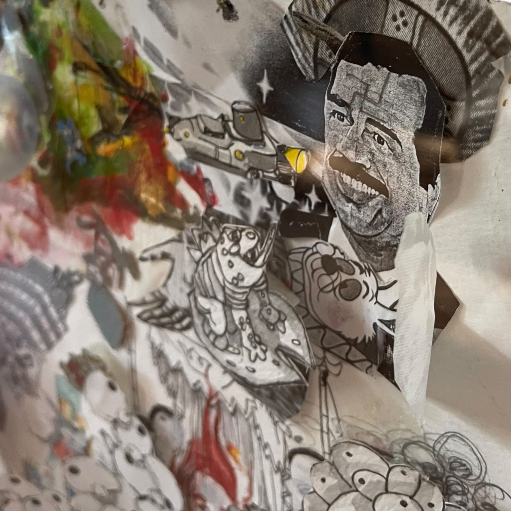 Warning! They Are Coming by Paul Horn
Paul Horn collage art
Contemporary collage artist
Political collage artwork
Modern collage by Paul Horn
Surreal mixed media collage
Hand-cut collage artwork
Collage art 21st-century
Original collage for sale
Paul Horn (b. 1966) artwork
Mixed media collage with political themes
Surrealist collage by Paul Horn
Dystopian paper collage art
Handmade collage using found imagery
Contemporary art collage from the 2000s
Edgy and provocative modern collage
Paul Horn