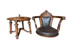 Antique French carved chair 
Figural crest walnut desk chair 
19th-century French leather swivel 
Vintage wood office chair sale
Antique french wooden chair
Carved walnut
Leather seat
Swivel base
Figural crest
Antique chair
French design
Desk chair
19th-century
Antique
Vintage
French
Carved
Walnut
Swivel
Desk chair
Leather
Upholstered
Ornate
Figural
Wood
Nineteenth-century
Office
Patinated
Decorative
Unique