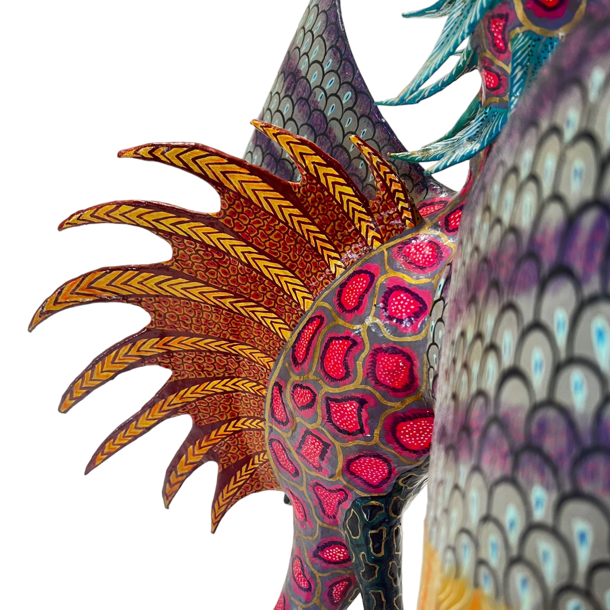 vibrant
Sculpture
sculptural
Paper mache
Mexico
Mexican artist
Mexican
living room
Home
folk art
feathers
deocr
Colorful
birds
bird
Art
Antonio Joel Garcia
Animals
Animal
alebrije
2000s
Cartoneria
creature
hanging art