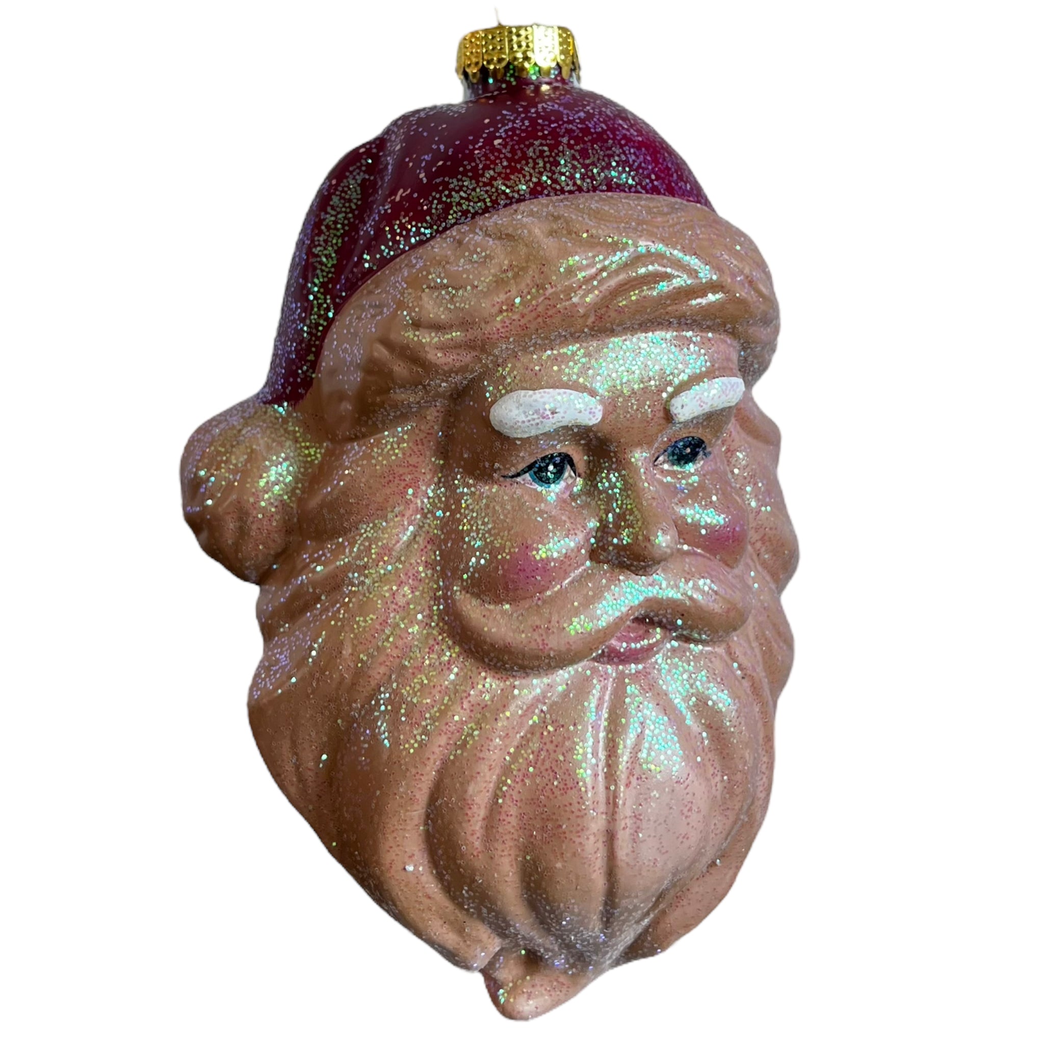 Vintage
st nick
santa claus
Santa
sale
Red
ornaments
holiday
glitter
Festive
entertaining
decorative
Decor
christmas
80s
1980s
Table Top
Figure
head
face
religious